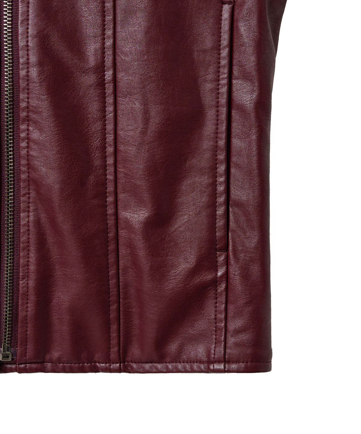 핍스 모터사이클(PHYPS MOTORCYCLE) Women Rider Leather Jacket Burgundy
