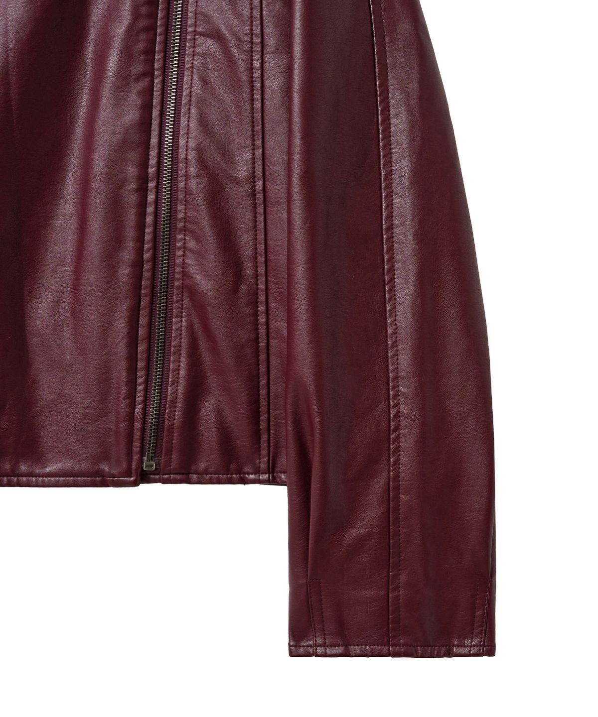 핍스 모터사이클(PHYPS MOTORCYCLE) Women Rider Leather Jacket Burgundy