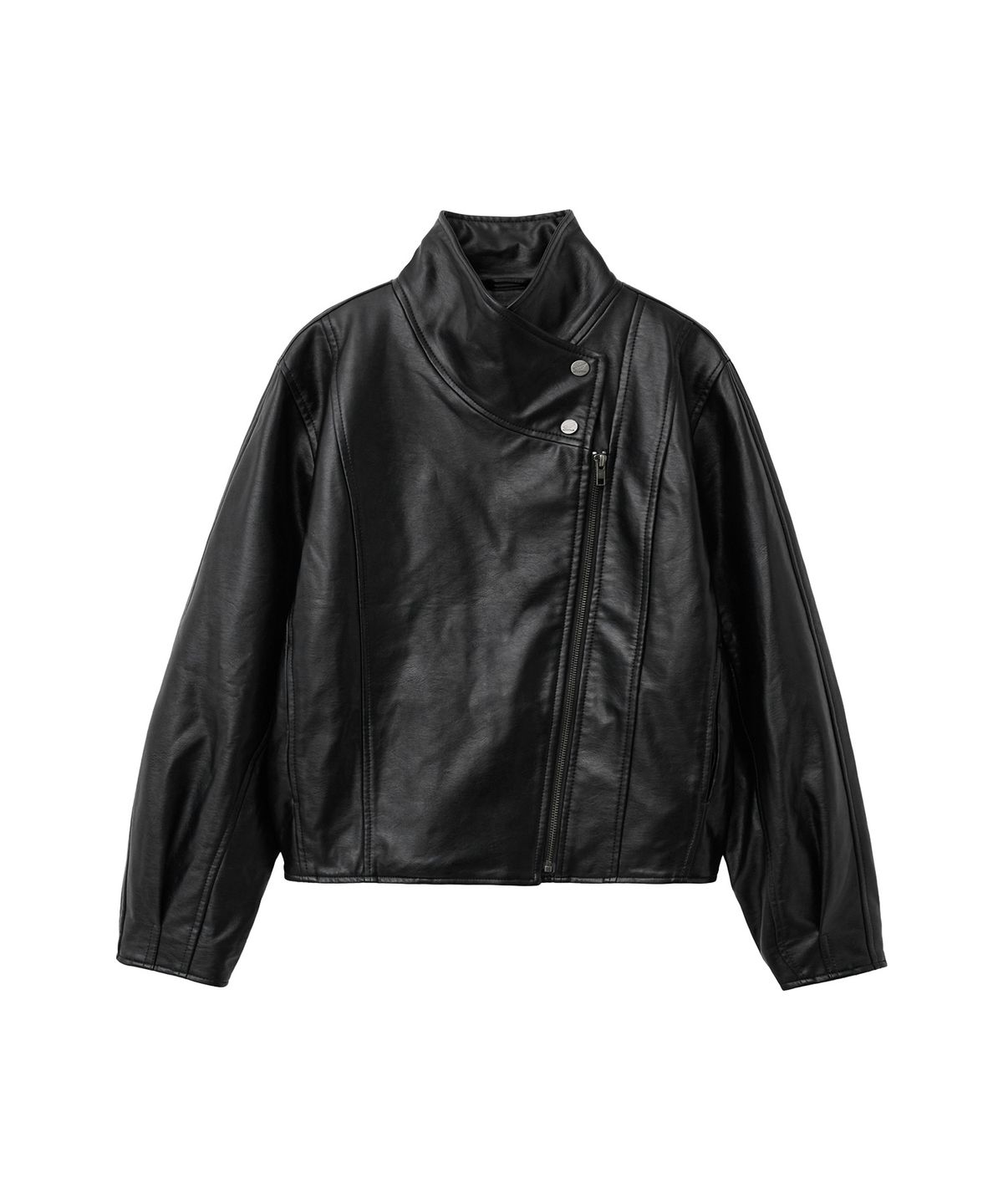 핍스 모터사이클(PHYPS MOTORCYCLE) Women Rider Leather Jacket Black