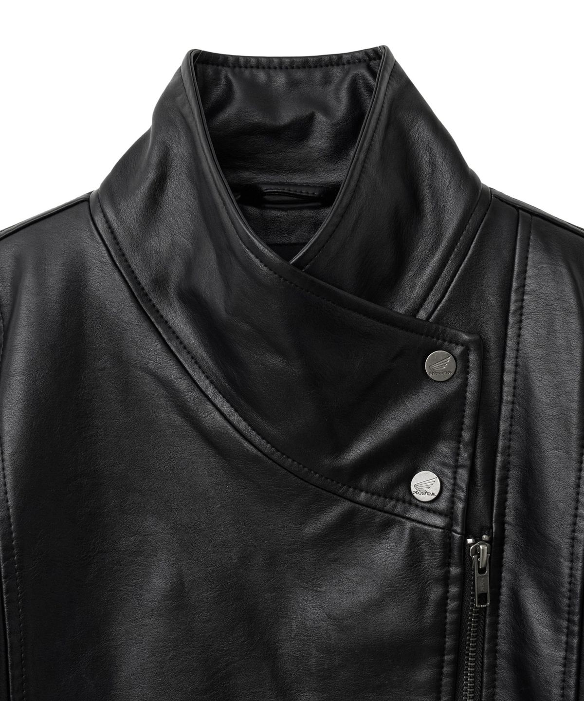 핍스 모터사이클(PHYPS MOTORCYCLE) Women Rider Leather Jacket Black