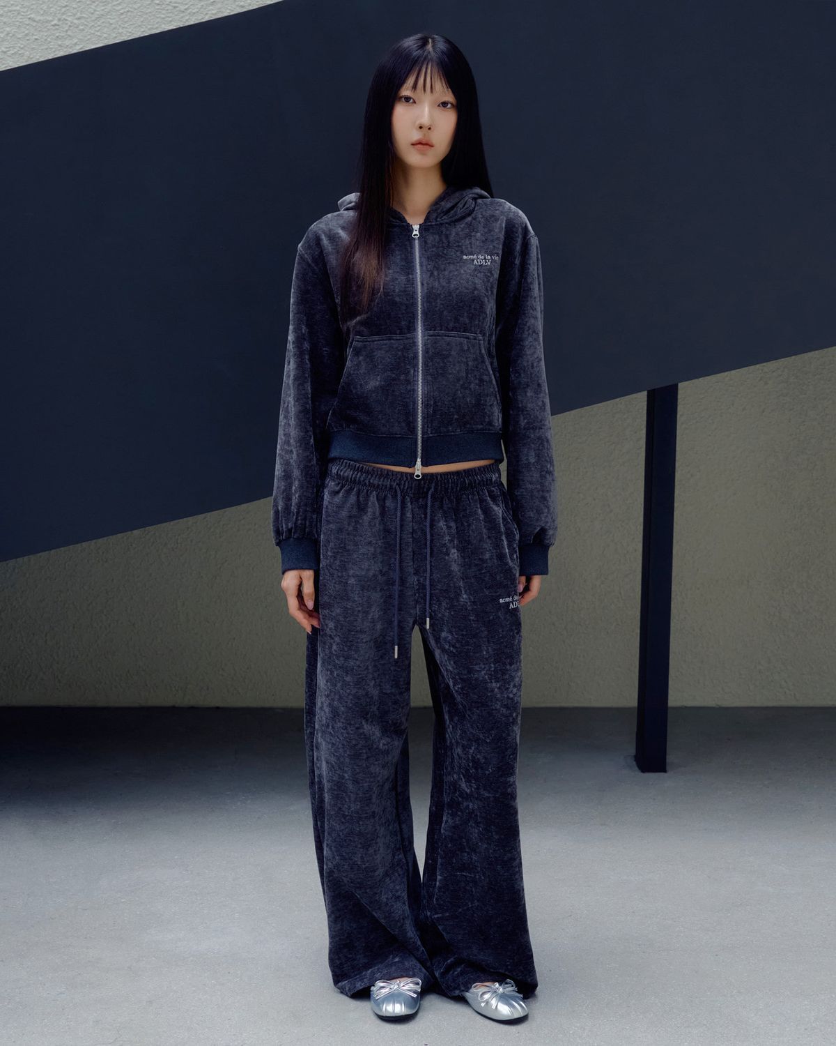 아크메드라비(ACME DE LA VIE) WOMAN VELOUR WIDE PANTS