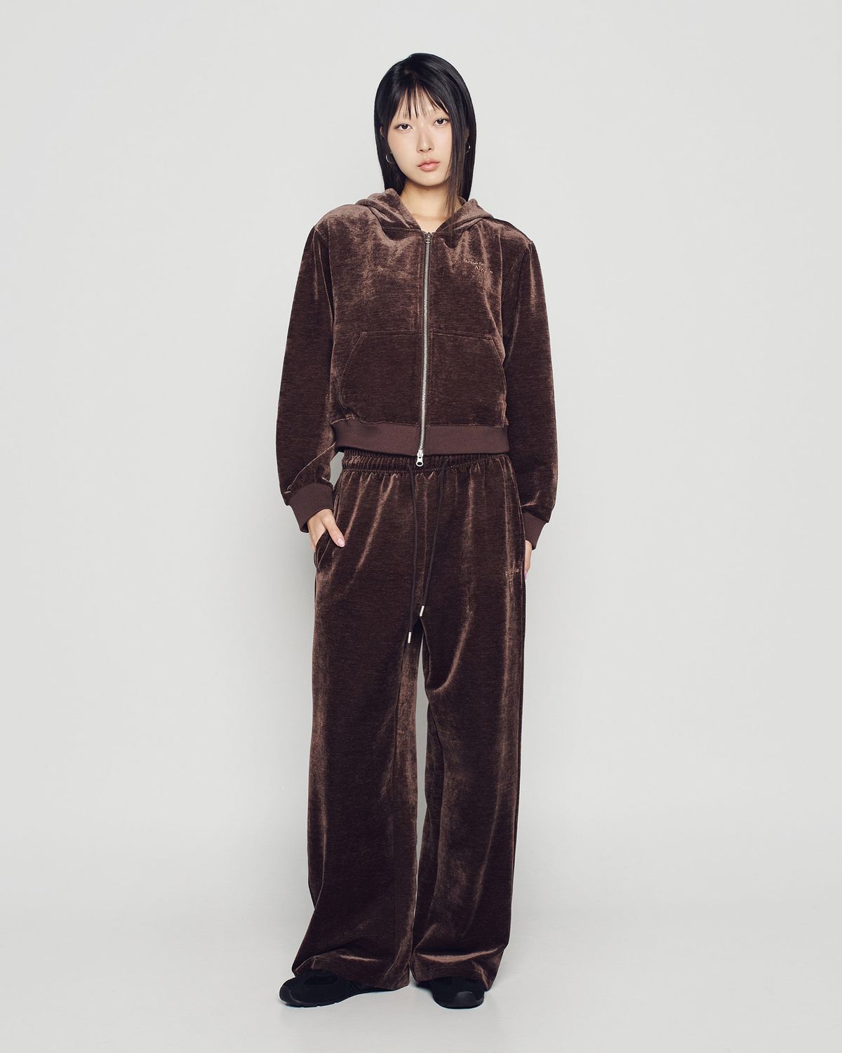 아크메드라비(ACME DE LA VIE) WOMAN VELOUR WIDE PANTS