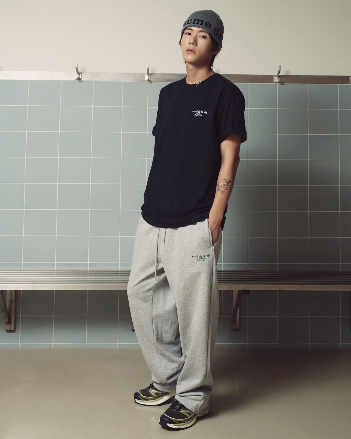 아크메드라비(ACME DE LA VIE) BORDER LINE BASIC LOGO SEASON2 PANTS