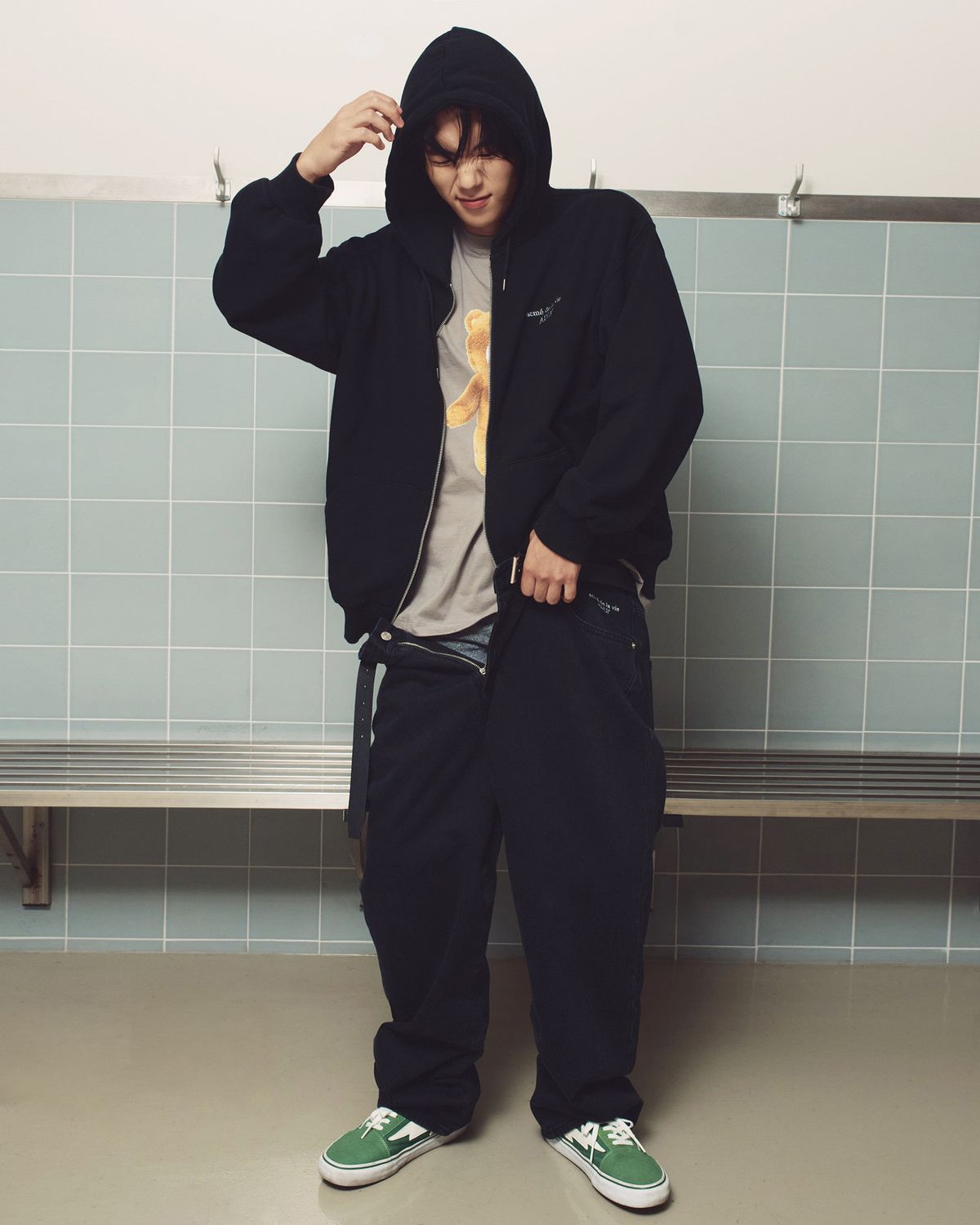 아크메드라비(ACME DE LA VIE) NOISY EMBO BASIC LOGO NAPPING PANTS
