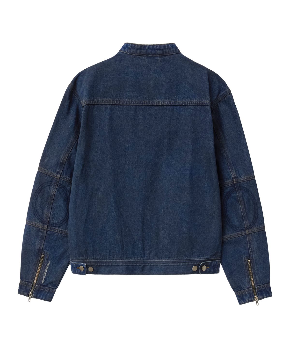 핍스 모터사이클(PHYPS MOTORCYCLE) Biker Denim Trucker Zip-Up Jacket Navy
