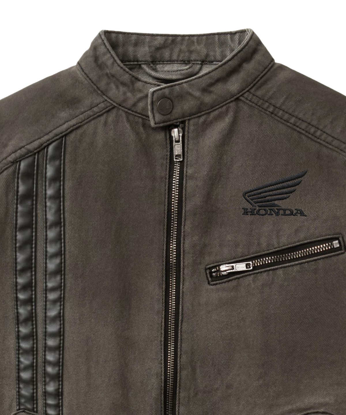 핍스 모터사이클(PHYPS MOTORCYCLE) Biker Denim Trucker Zip-Up Jacket Gray