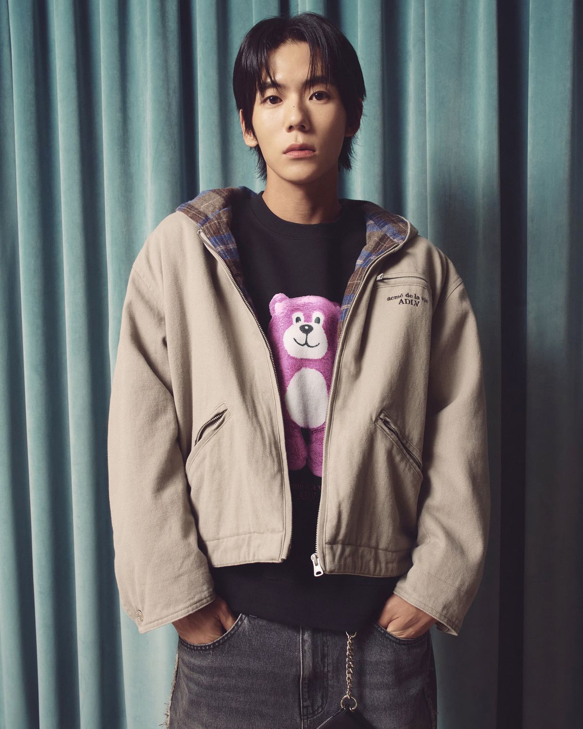 아크메드라비(ACME DE LA VIE) WASHED HOODIE TRUCKER JACKET