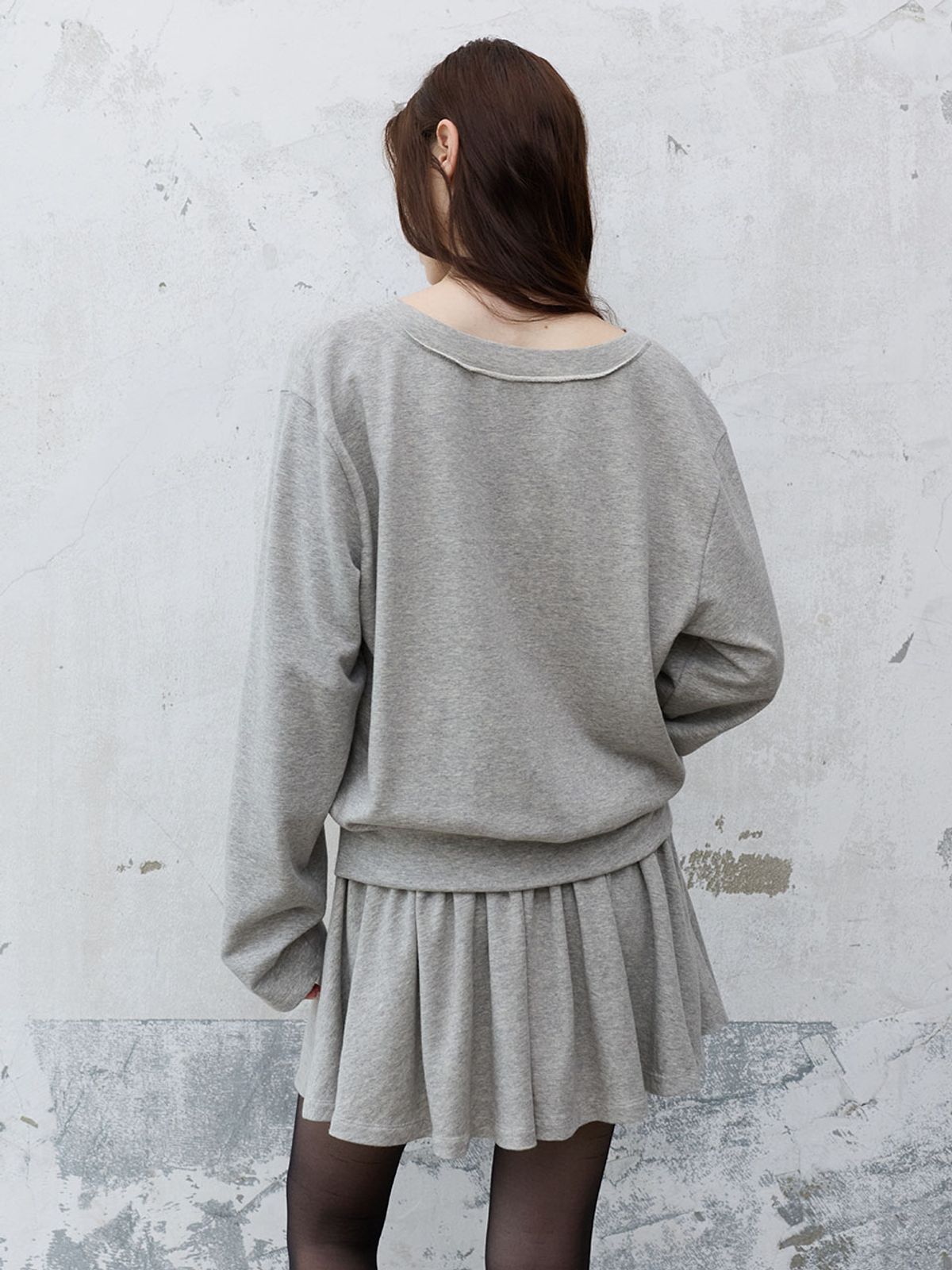 레이브(RAIVE) V-neck Loose Fit Jersey Dress VW6AO921_2color