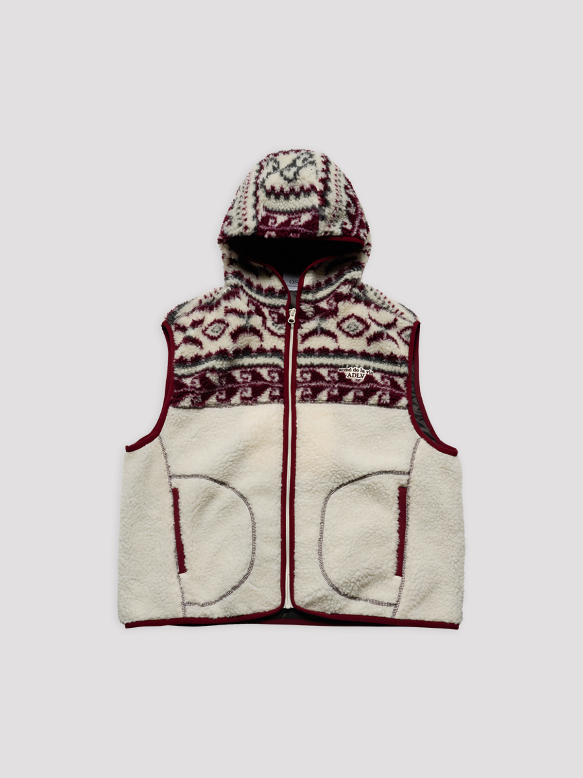 아크메드라비(ACME DE LA VIE) WOMAN FLEECE HOODIE VEST