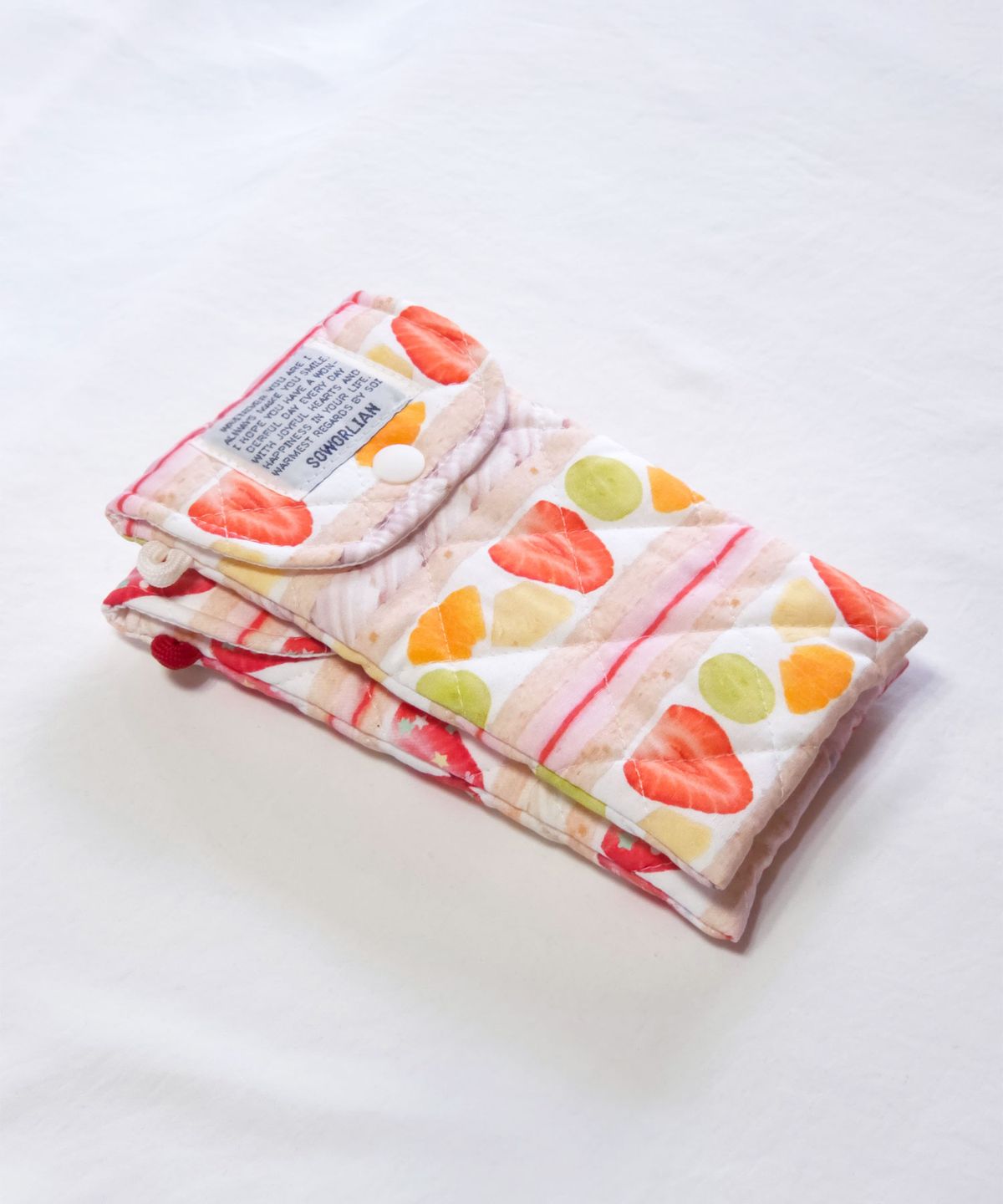 소월리안(SOWORLIAN) 똑딱필통 펜슬파우치_Fruit Sando Strawberry, Fruit Mix