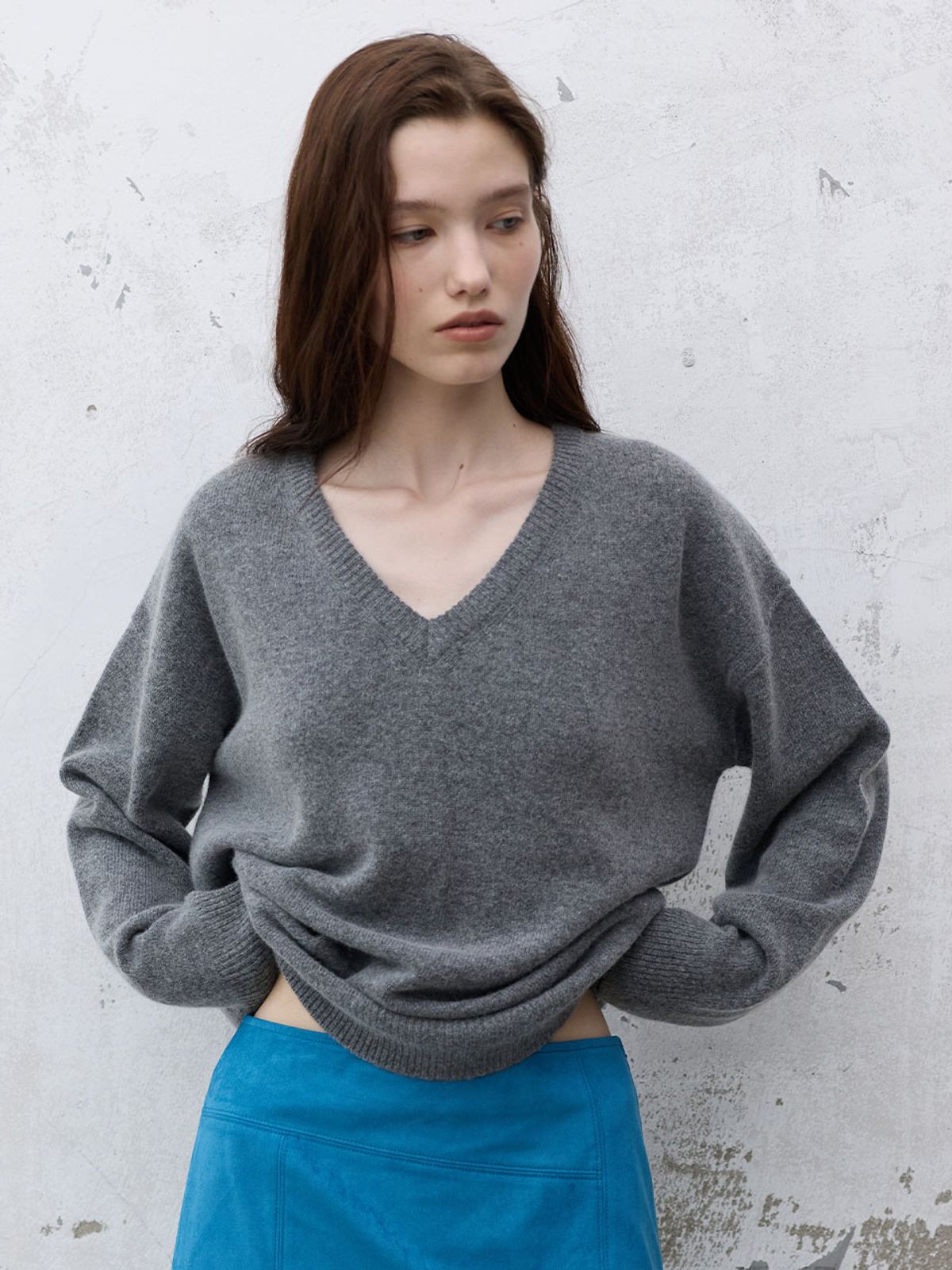 레이브(RAIVE) Cashmere Wool V neck Knit VK6AP971_6color