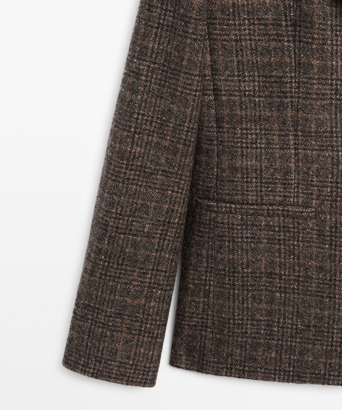 마시모두띠(MASSIMO DUTTI) 100% 울 체크 블레이저