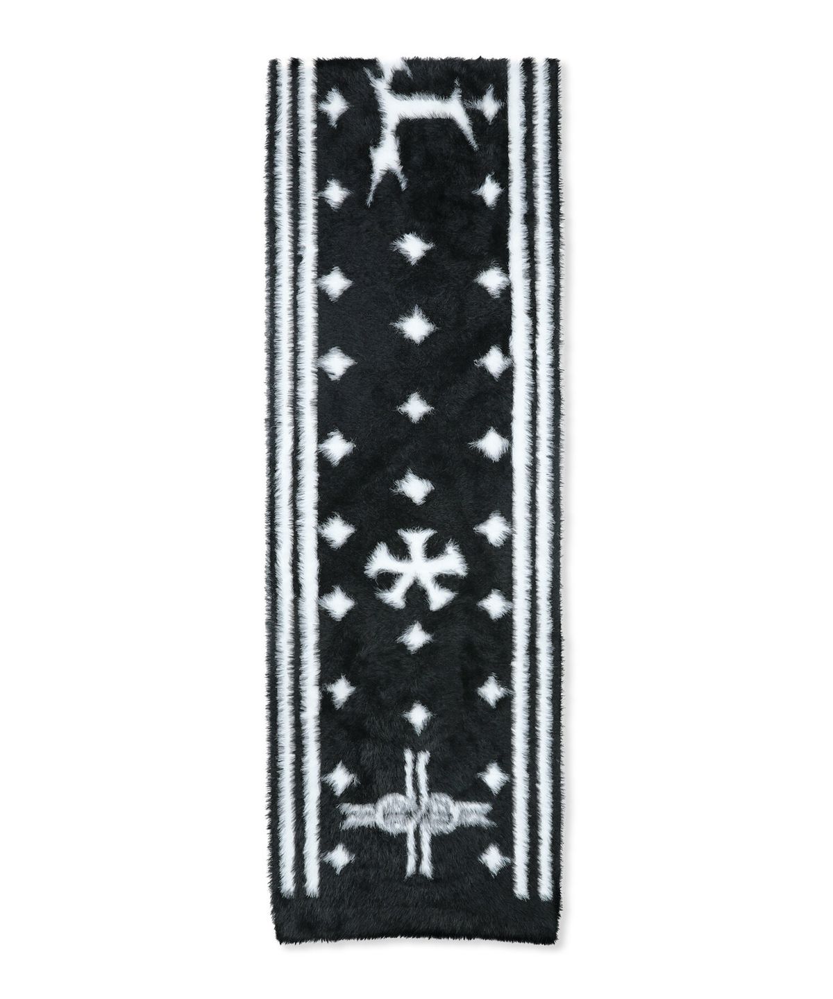 엑스톤즈(XTONZ) XF019 루프 리버시블 소프트 헤어리 머플러 (BLACK)
