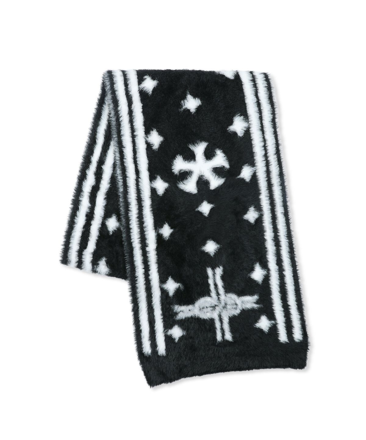 엑스톤즈(XTONZ) XF019 루프 리버시블 소프트 헤어리 머플러 (BLACK)