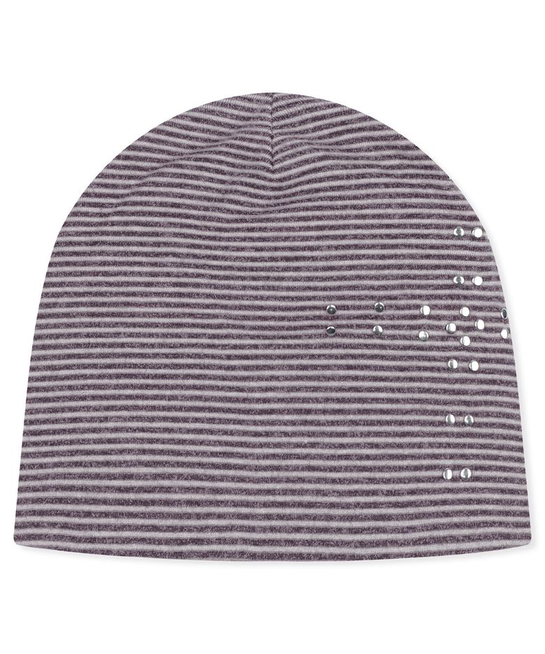 [송필드 콜라보] XF020 크로스 스터드 스트라이프 비니 (BURGUNDY/GRAY)