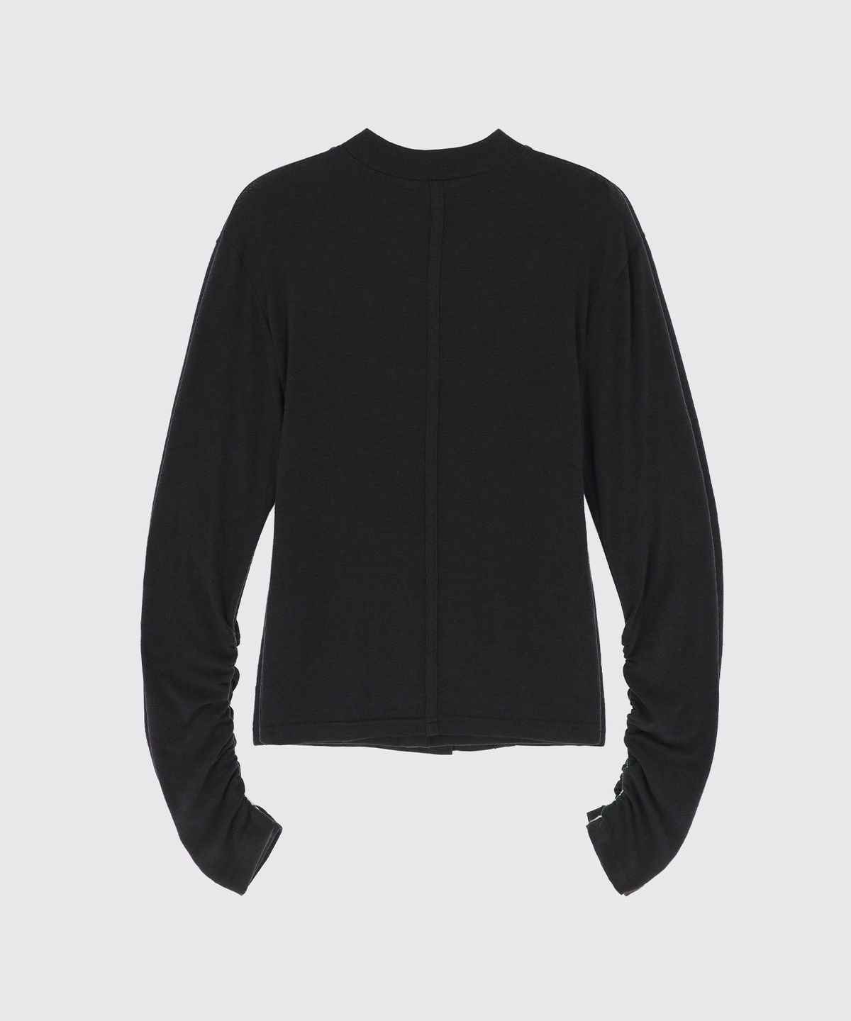 시그레이트(SIGREAT) MOCK-NECK BUTTON CARDIGAN_BLACK