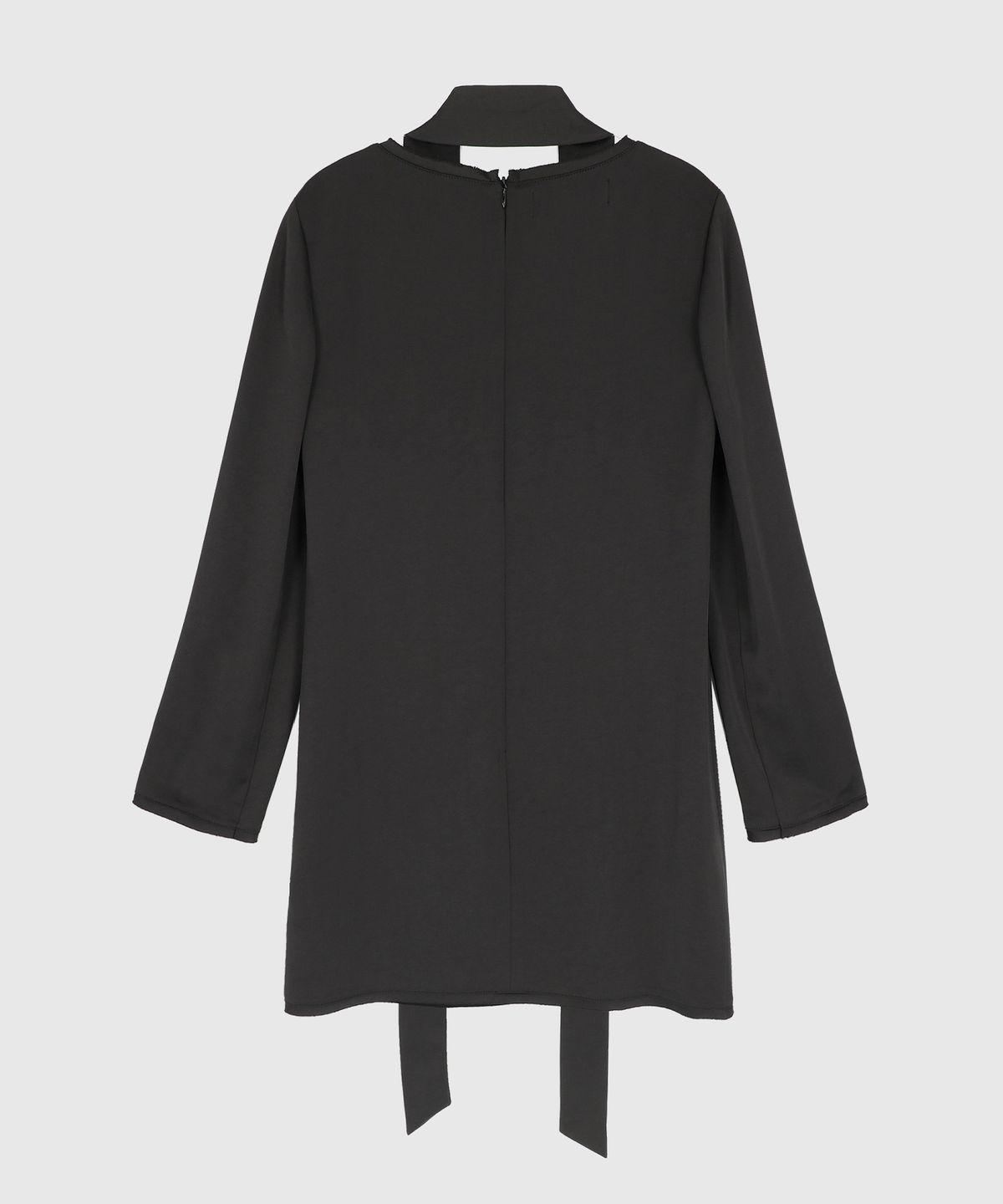 시그레이트(SIGREAT) VISCOSE SATIN MINI DRESS_BLACK