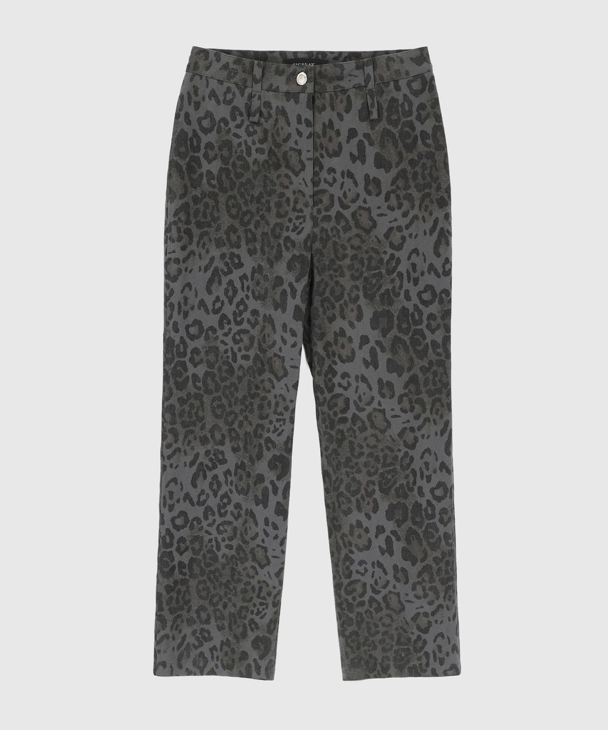 시그레이트(SIGREAT) LEOPARD STRAIGHT PANTS_DARK GREY