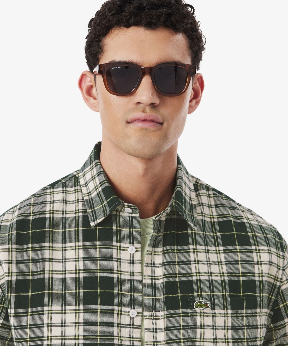 라코스테(LACOSTE) 남성 플란넬 그리드 체크 셔츠 CH3596-56N DCN2