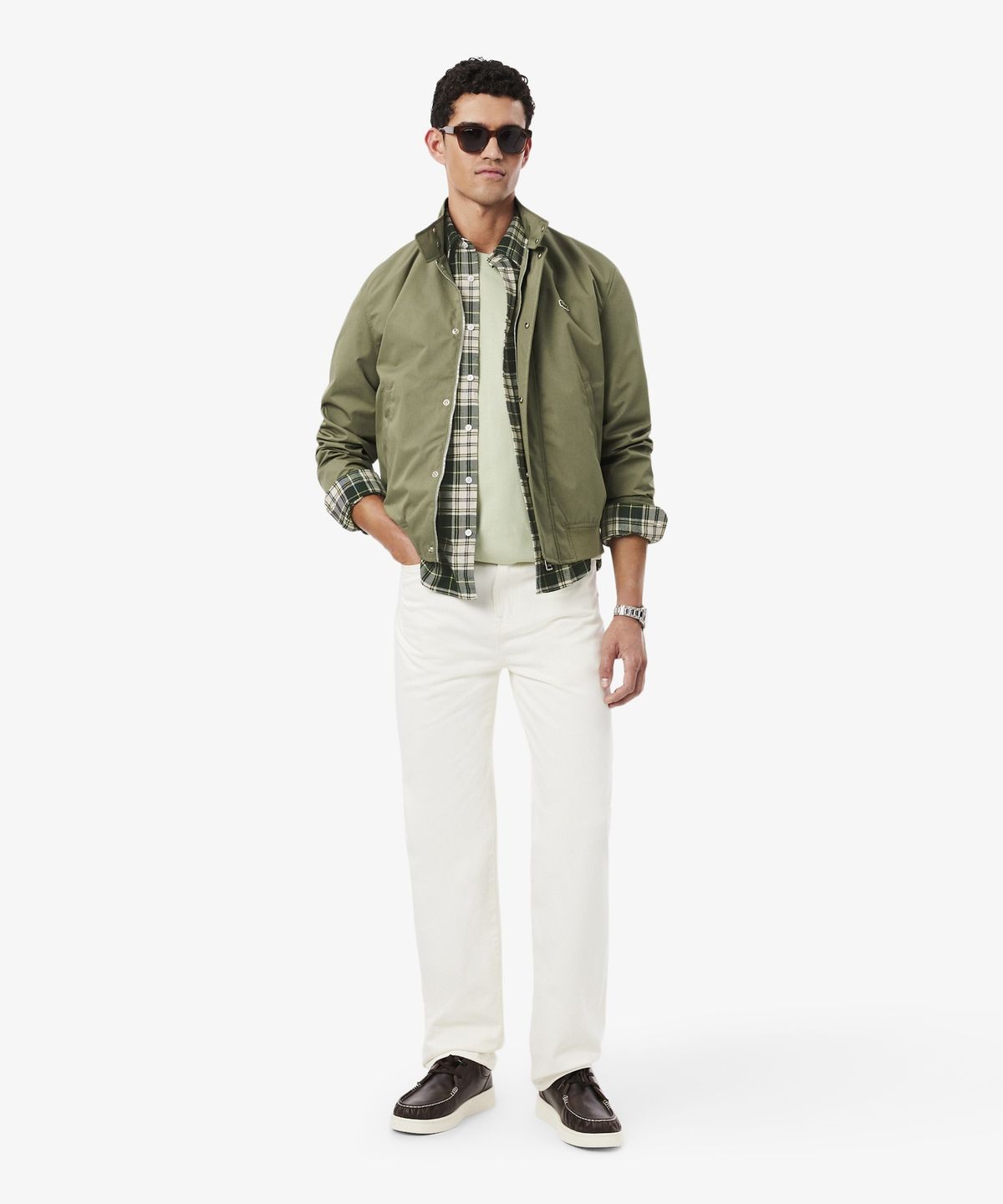 라코스테(LACOSTE) 남성 플란넬 그리드 체크 셔츠 CH3596-56N DCN2