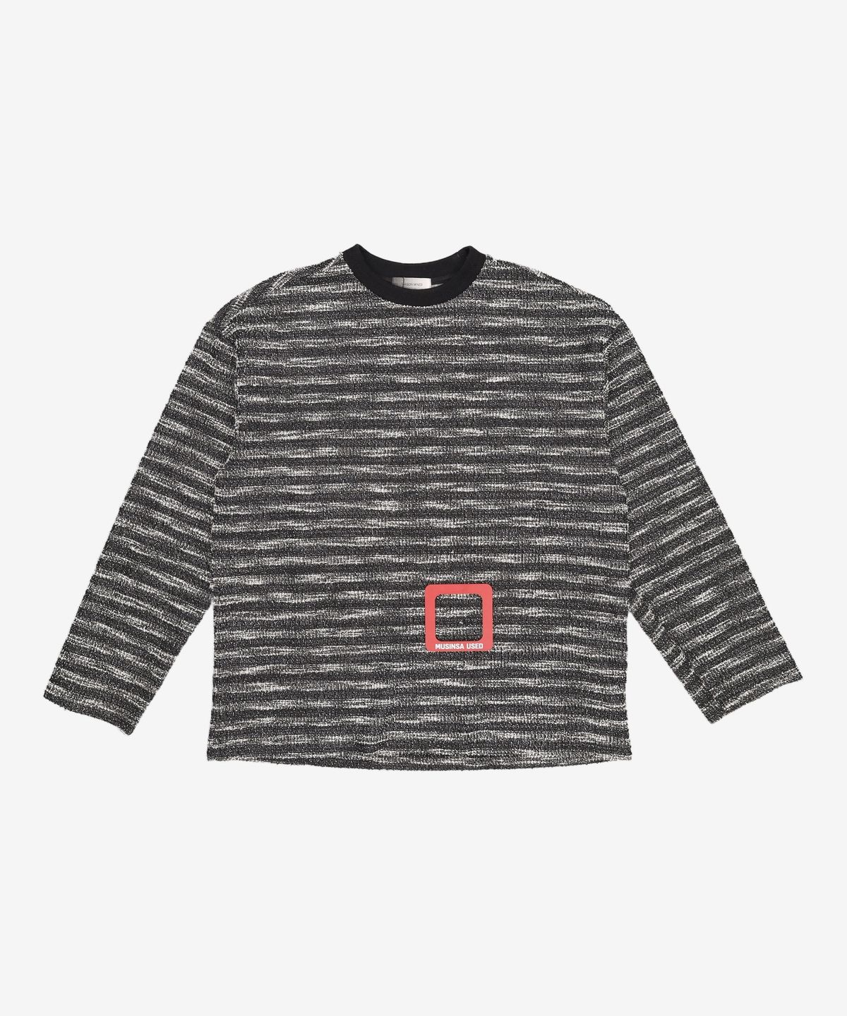 메종미네드(MAISON MINED) MIXED BOUCLE KNIT LONG SLEEVE BLACK L