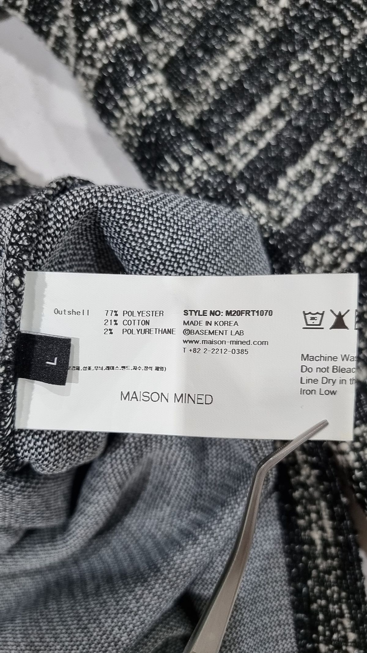 메종미네드(MAISON MINED) MIXED BOUCLE KNIT LONG SLEEVE BLACK L