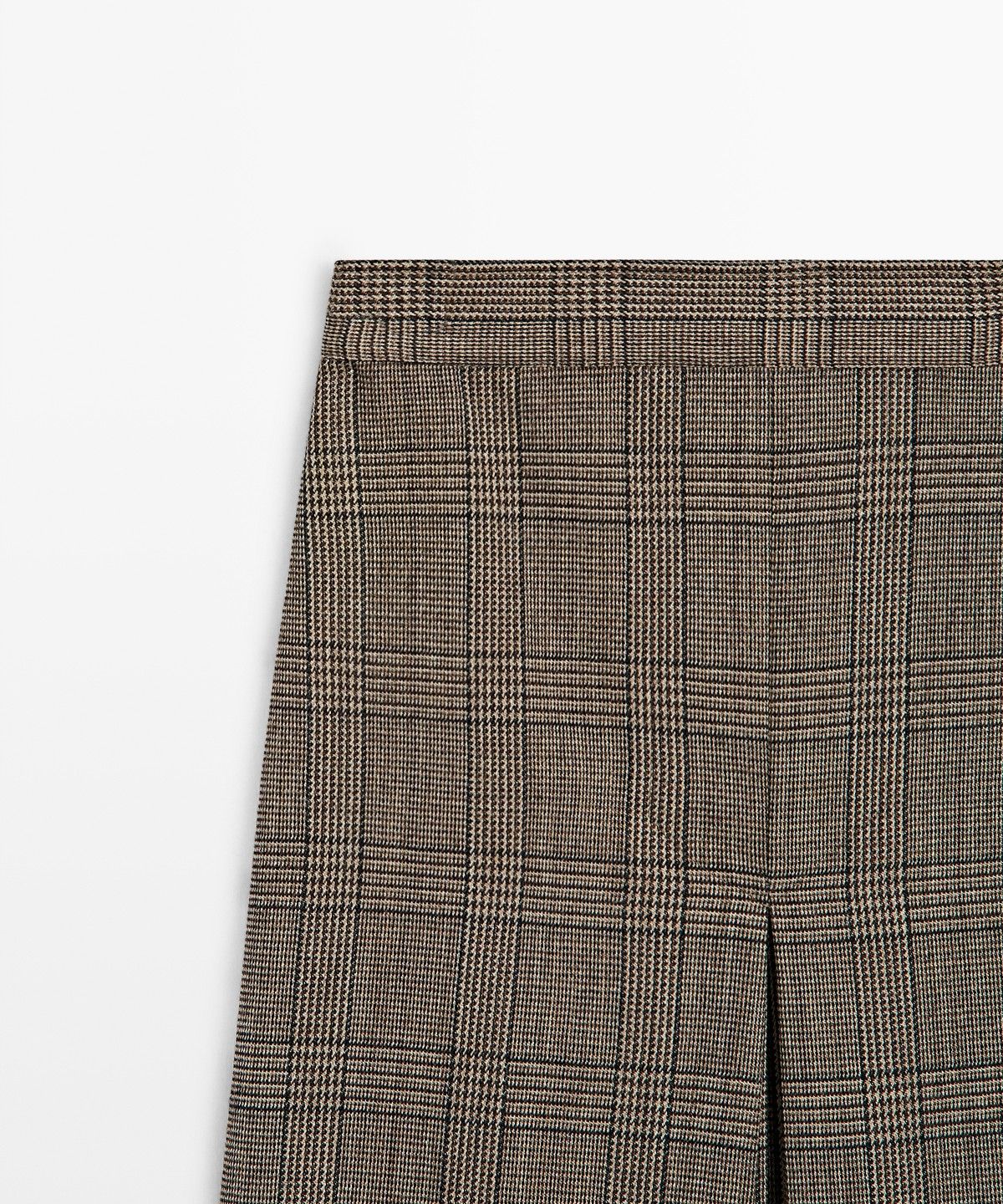 마시모두띠(MASSIMO DUTTI) 체크 플리츠 미디 스커트