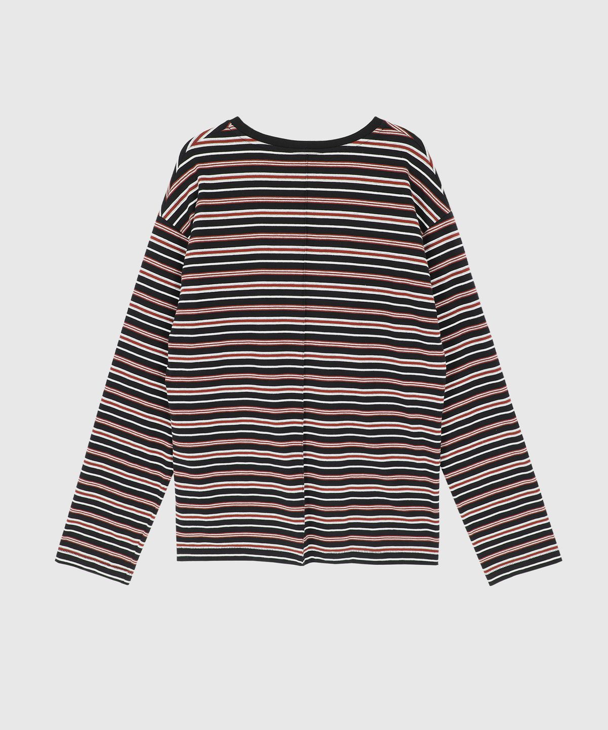 시그레이트(SIGREAT) MULTI STRIPE OVERSIZED T-SHIRT_BLACK