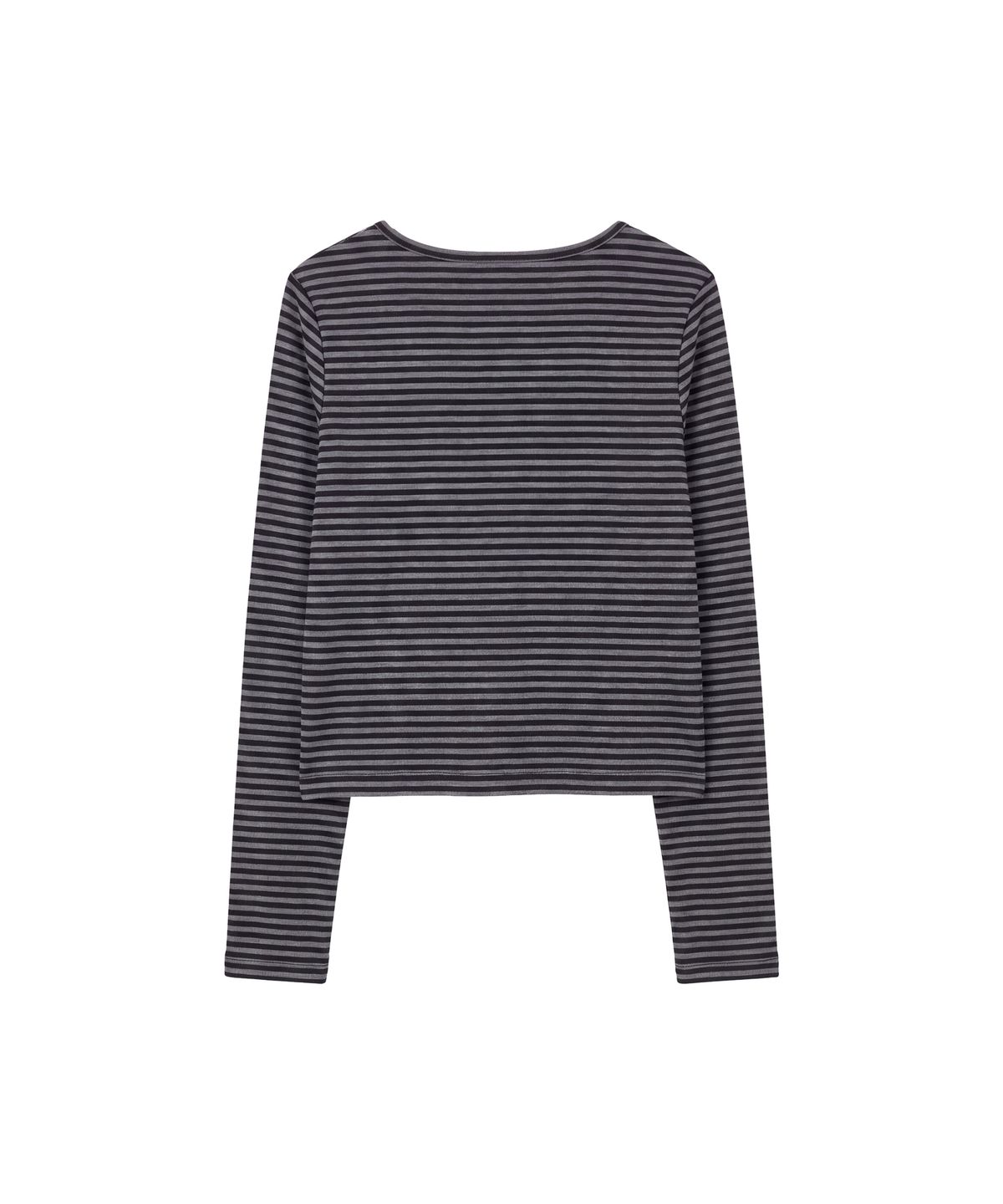 파시온(PASION) 마고 스트라이프 가디건_블랙 & 그레이 Margo Stripe Cardigan_Black & Gray