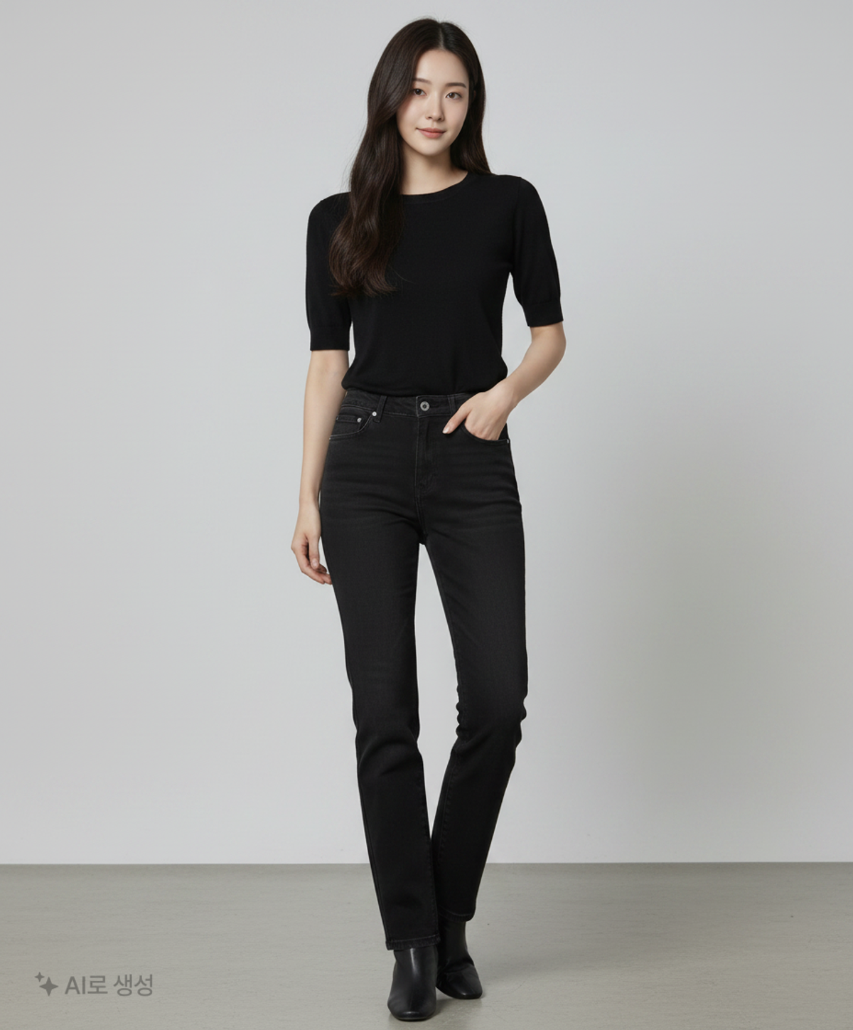 글로니(GLOWNY) THE JANE JEANS (BLACK) M