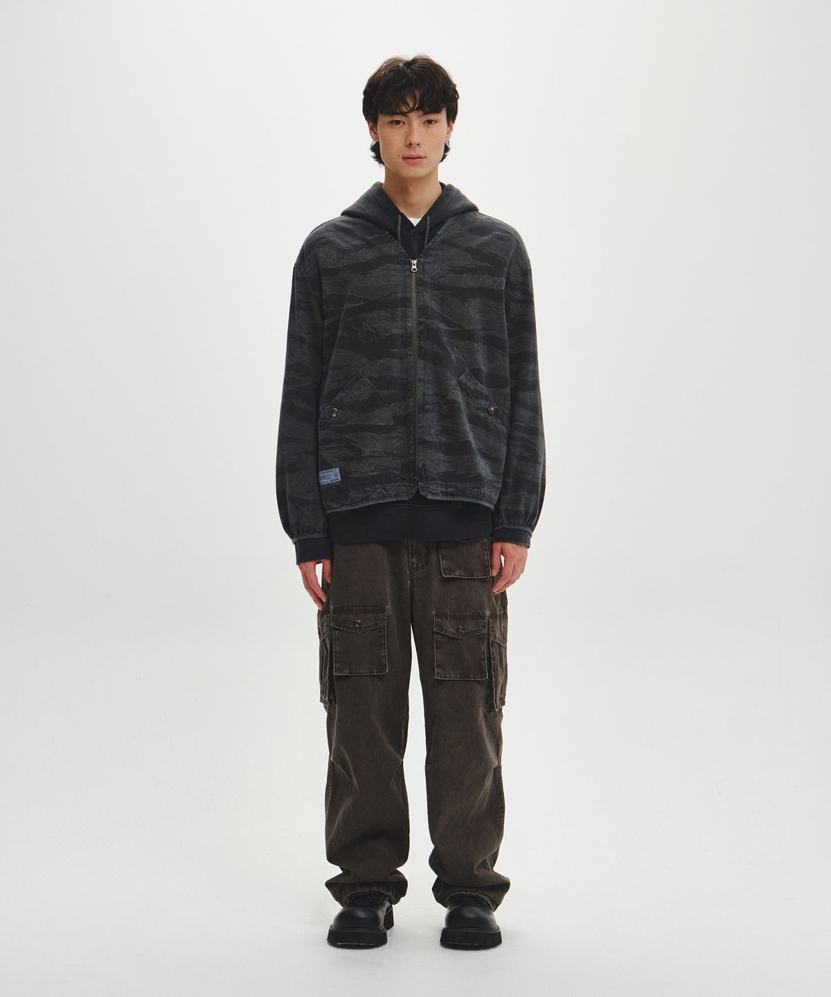 힐리먼트(HELEMENT) 피그먼트 릿지 자켓 (CAMO)