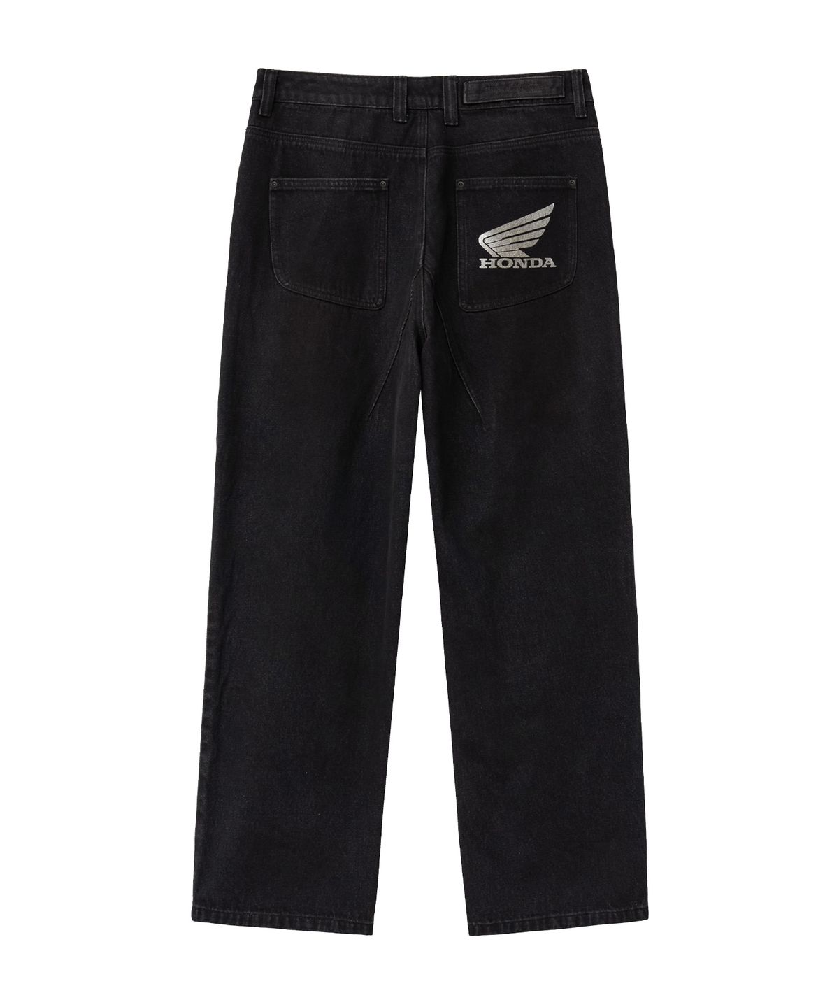 핍스 모터사이클(PHYPS MOTORCYCLE) Dirty Washing Racing Denim Pants Black