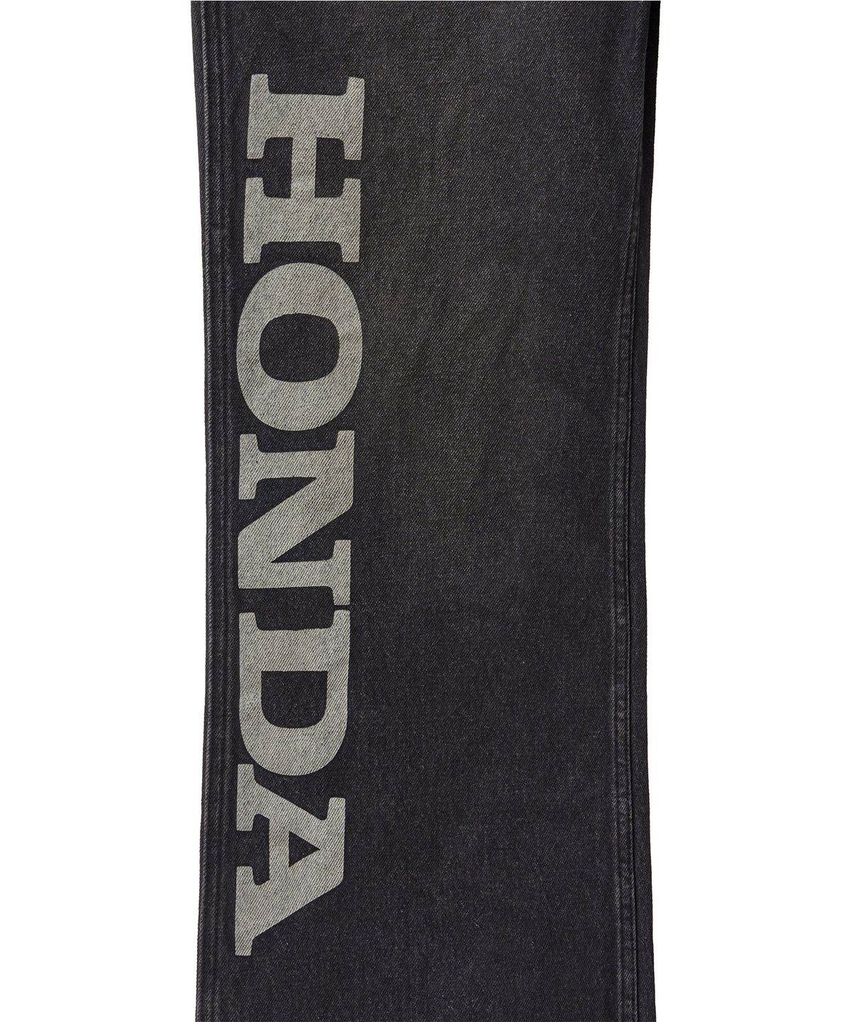 핍스 모터사이클(PHYPS MOTORCYCLE) Dirty Wash Semi Flare Denim Pants Black