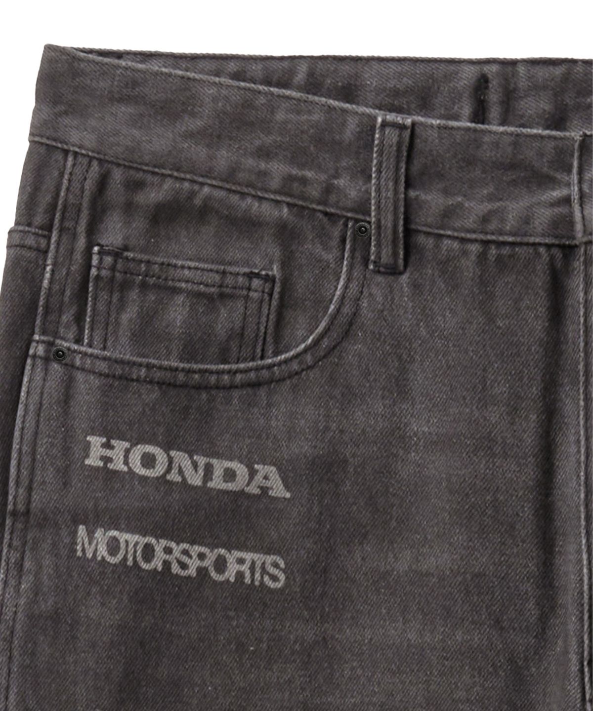 핍스 모터사이클(PHYPS MOTORCYCLE) Dirty Wash Semi Flare Denim Pants Gray