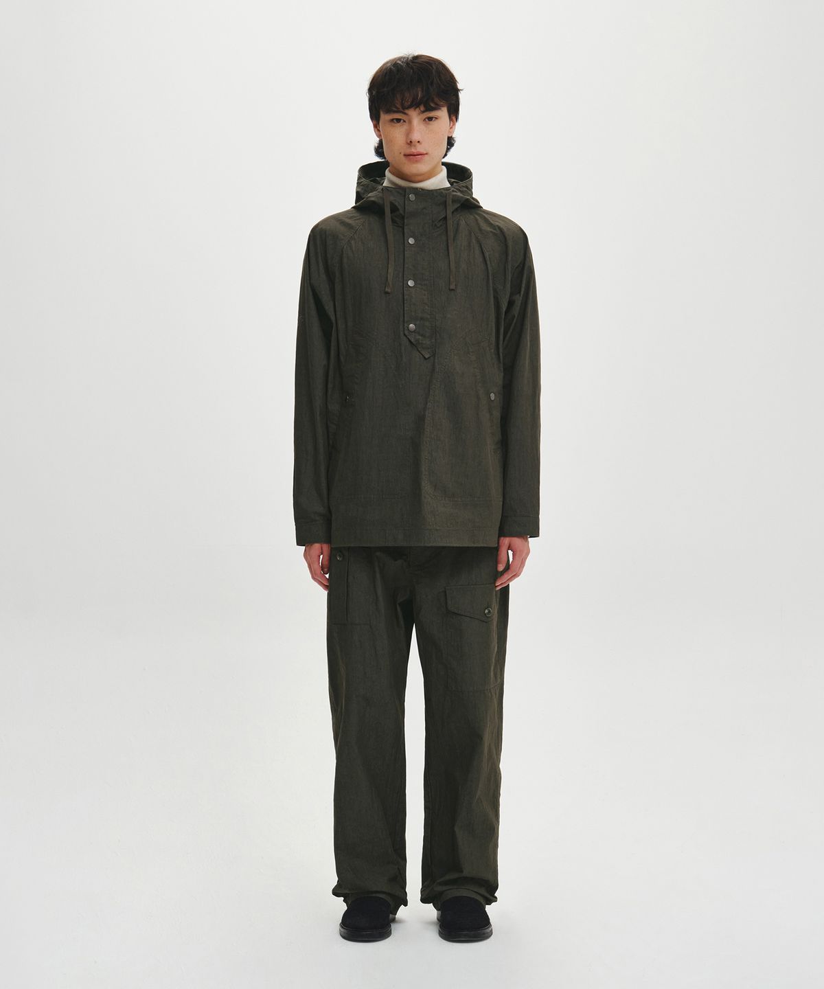힐리먼트(HELEMENT) 라이언 후드 아노락 자켓 (KHAKI)