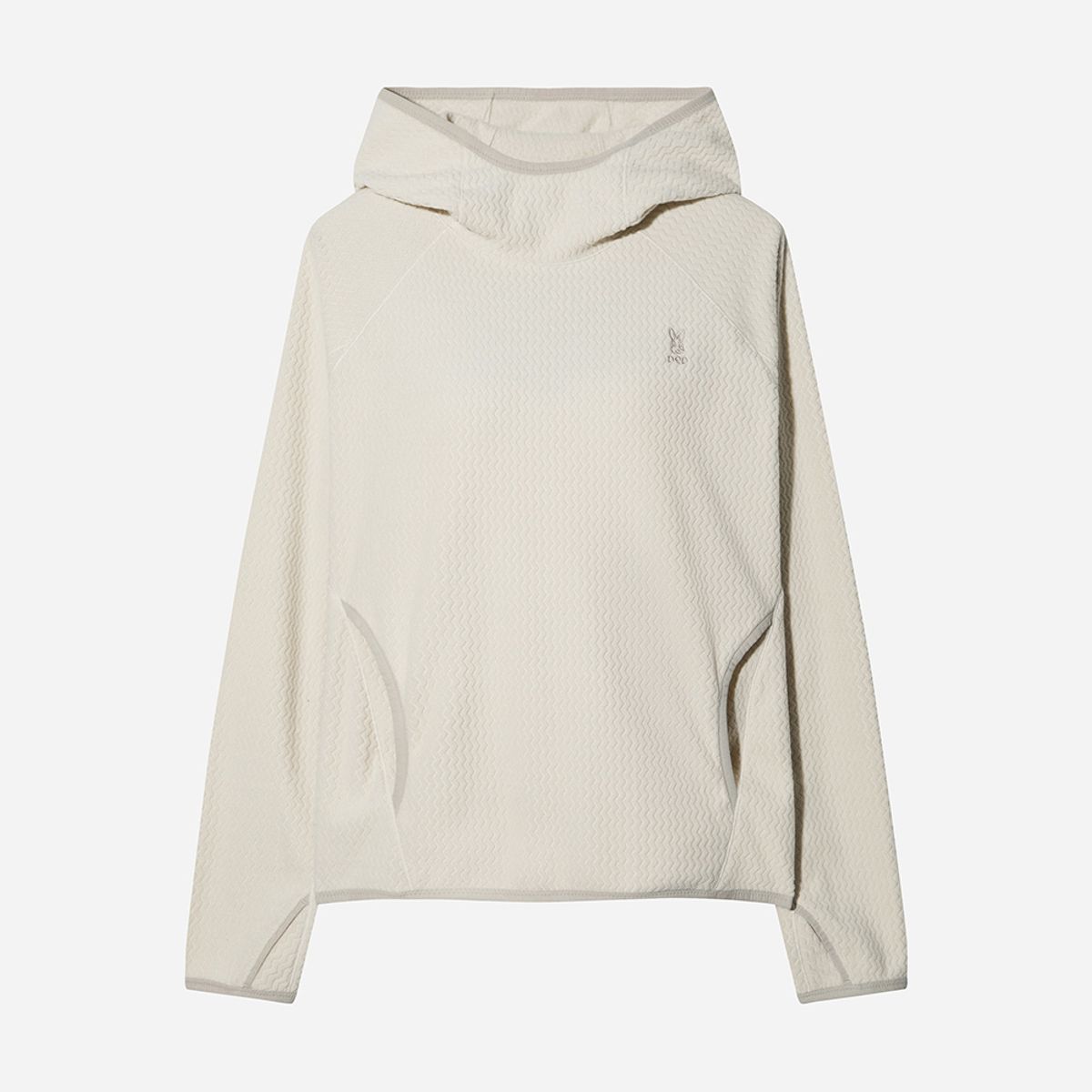 디오디(DOD) 여성) 웨이브 플리스 후드 풀오버(OFF WHITE 2)
