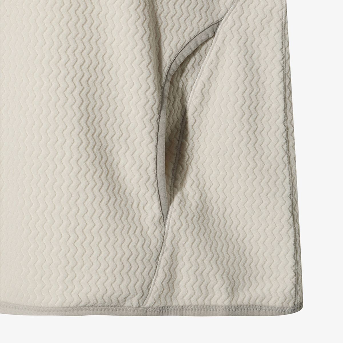 디오디(DOD) 여성) 웨이브 플리스 후드 풀오버(OFF WHITE 2)