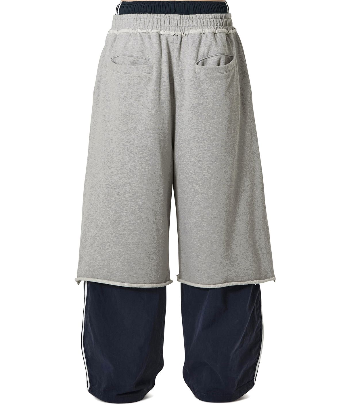 오픈야드(오와이)(OPENYARD(OY)) LAYERED CUT-OFF PANTS - MELANGE