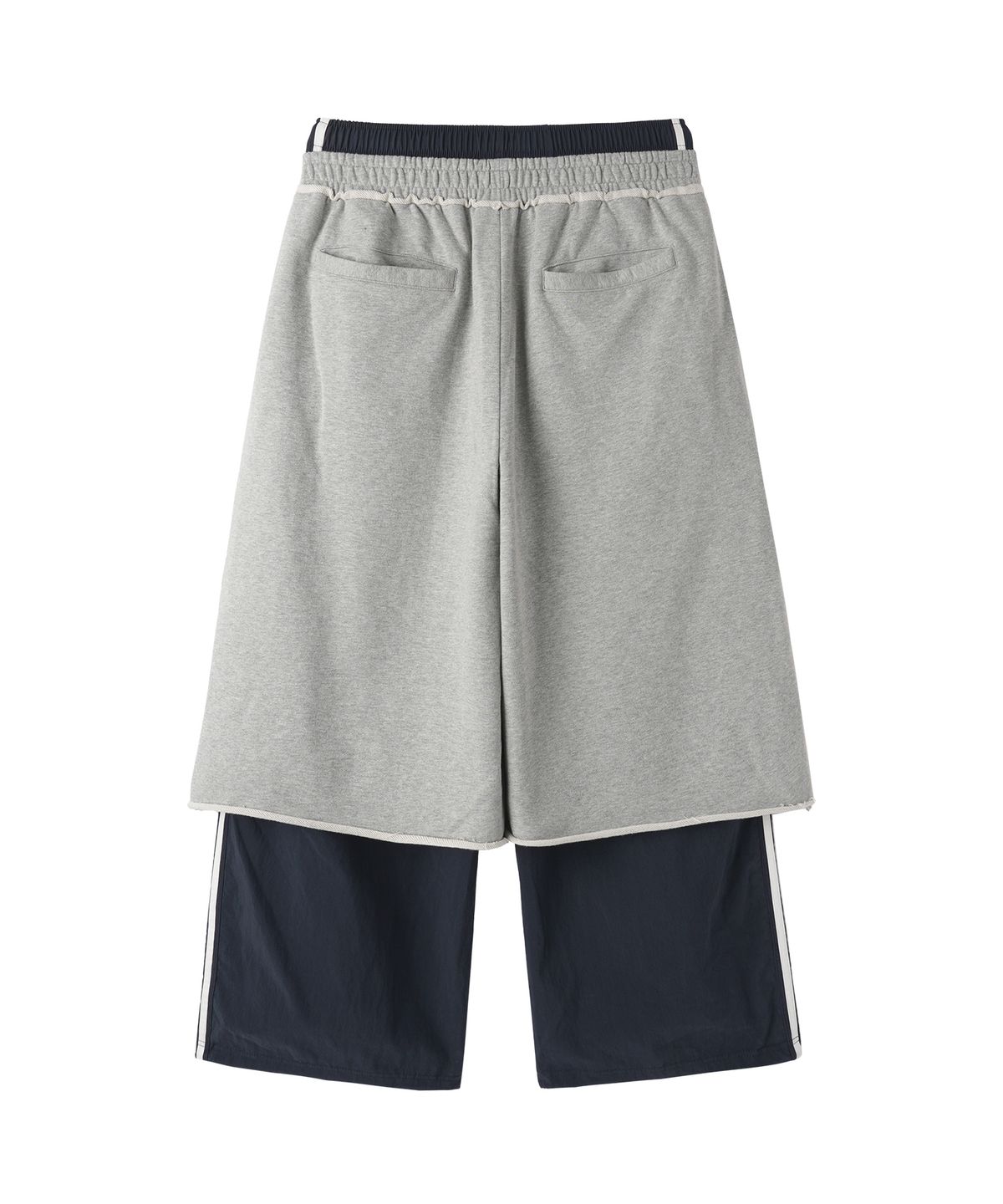오픈야드(오와이)(OPENYARD(OY)) LAYERED CUT-OFF PANTS - MELANGE
