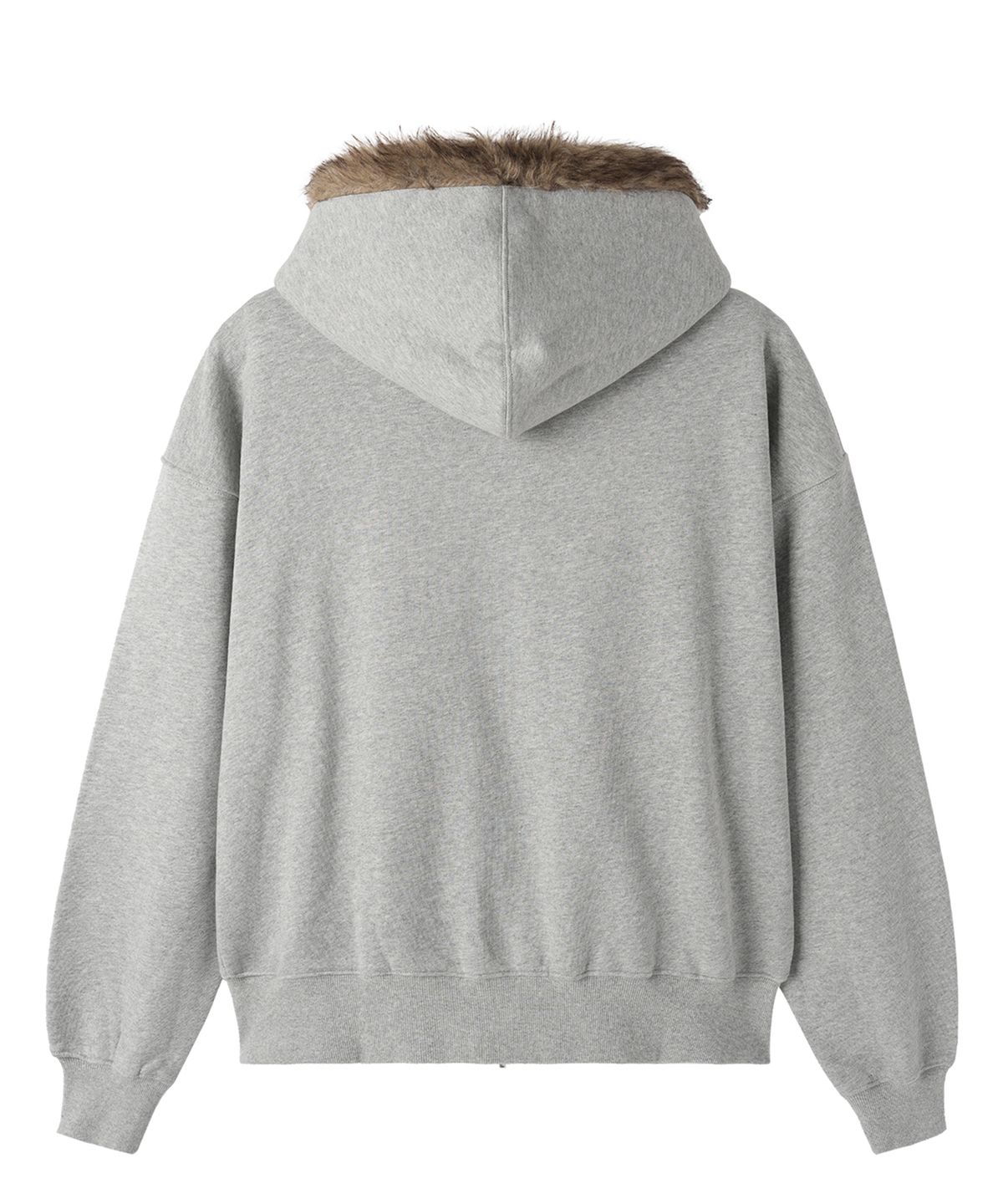 오픈야드(오와이)(OPENYARD(OY)) FAUX FUR HOODIE ZIP UP - MELANGE