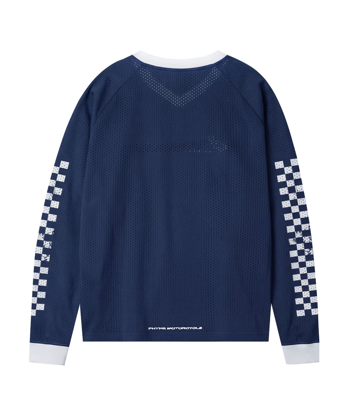 핍스 모터사이클(PHYPS MOTORCYCLE) Checkerboard Moto Jersey Navy