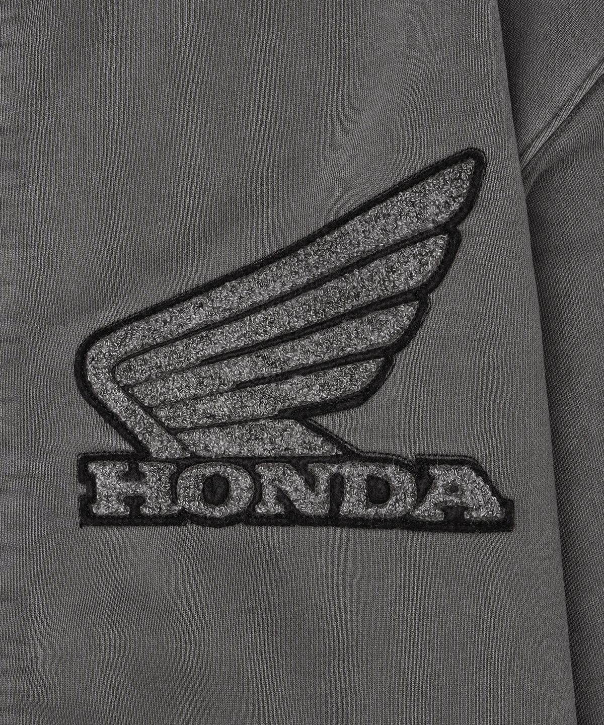 핍스 모터사이클(PHYPS MOTORCYCLE) Boucle Patch Sweat Hoodie Zipup Charcoal