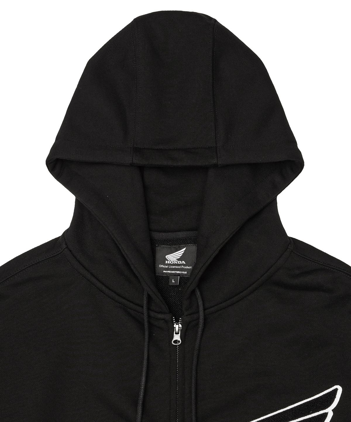 핍스 모터사이클(PHYPS MOTORCYCLE) Boucle Patch Sweat Hoodie Zipup Black