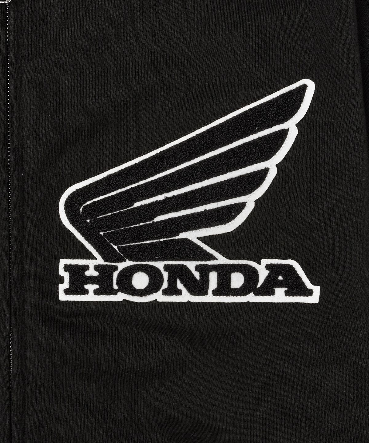 핍스 모터사이클(PHYPS MOTORCYCLE) Boucle Patch Sweat Hoodie Zipup Black