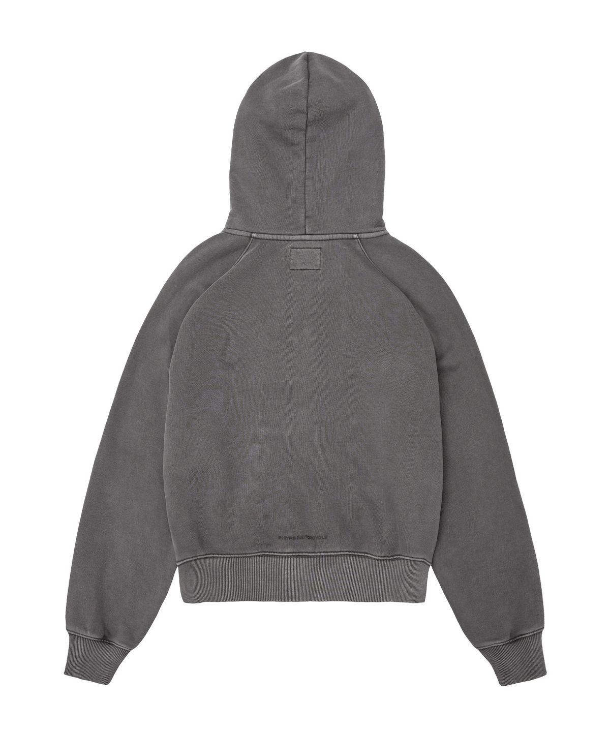 핍스 모터사이클(PHYPS MOTORCYCLE) Women Boucle Logo Hoodie Zipup Charcoal