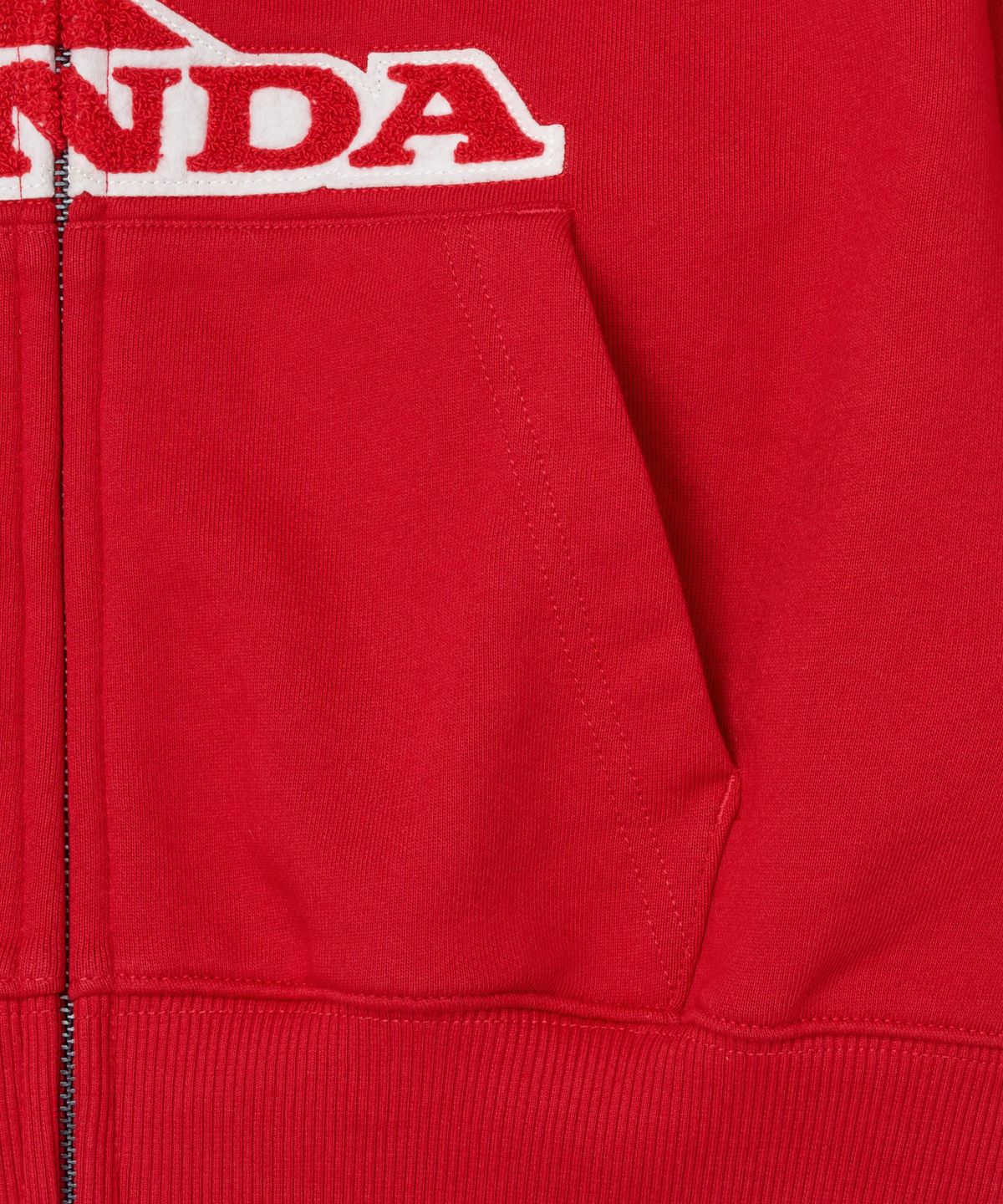 핍스 모터사이클(PHYPS MOTORCYCLE) Women Boucle Logo Hoodie Zipup Red