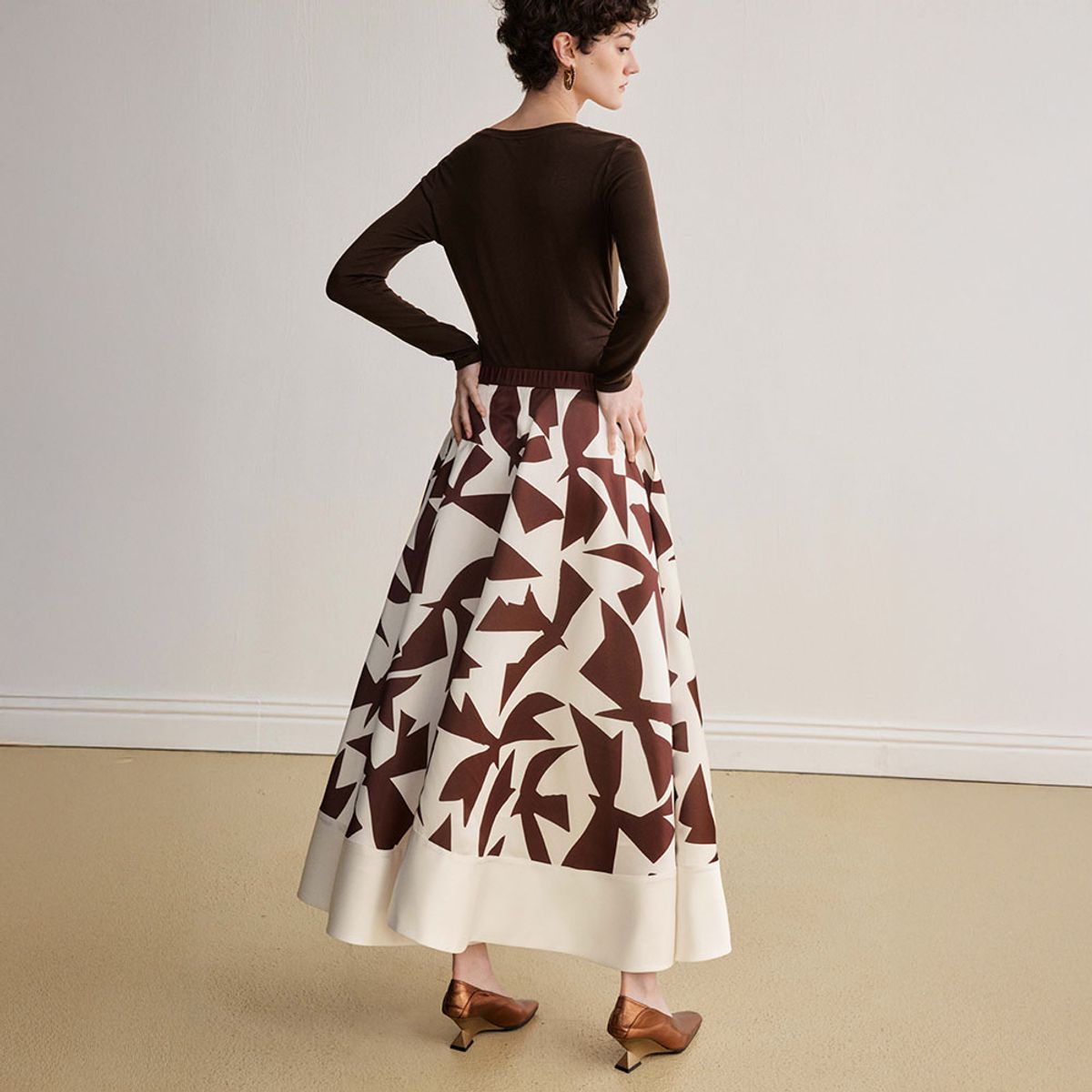 와이와이아이엠(YYIAM) YY_Geometric print skirt