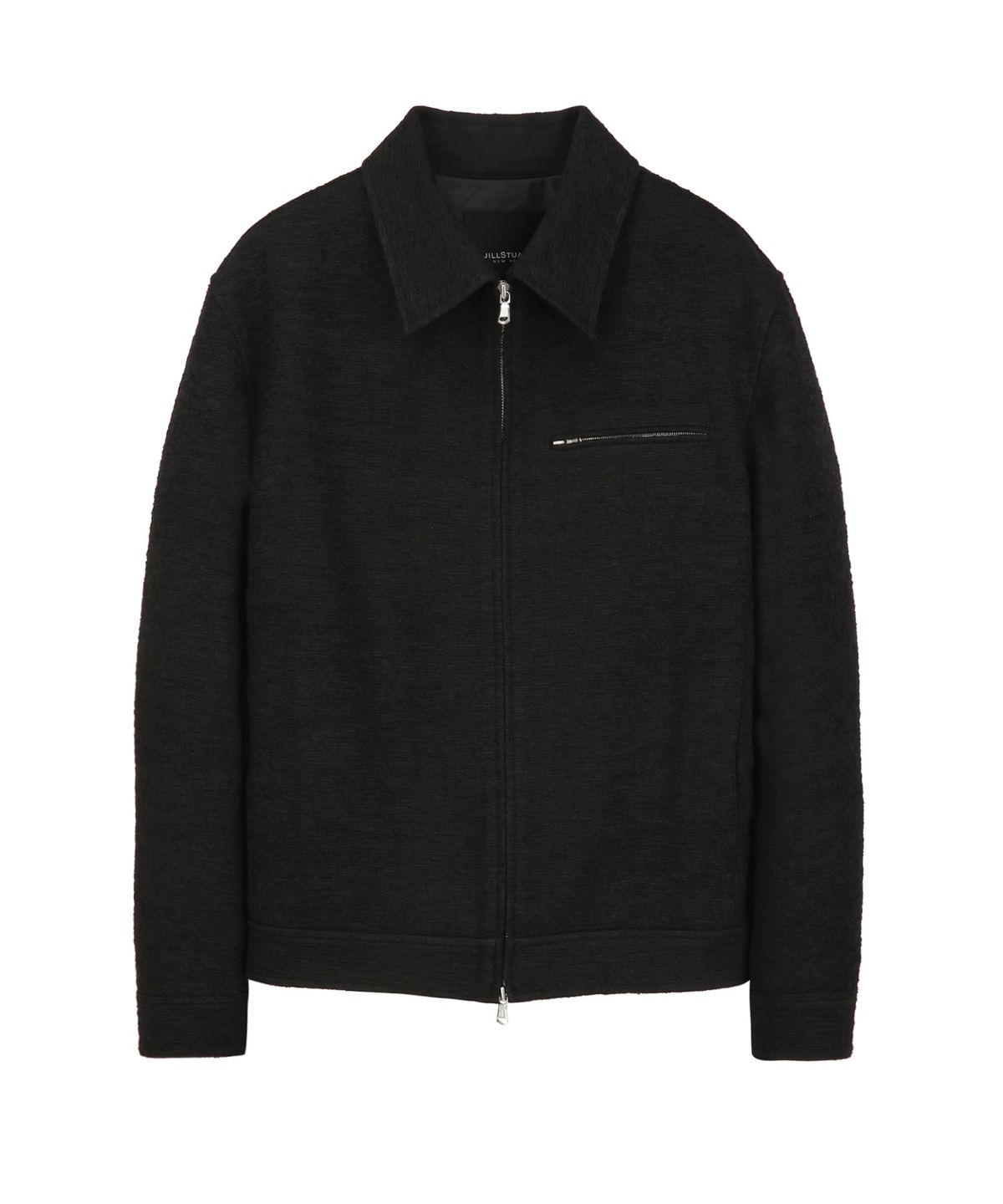 질스튜어트뉴욕 맨(JILLSTUART NEWYORK MEN) [CANGIOLI] 울 트위드 점퍼 - 블랙 (JNJU6C106BK)