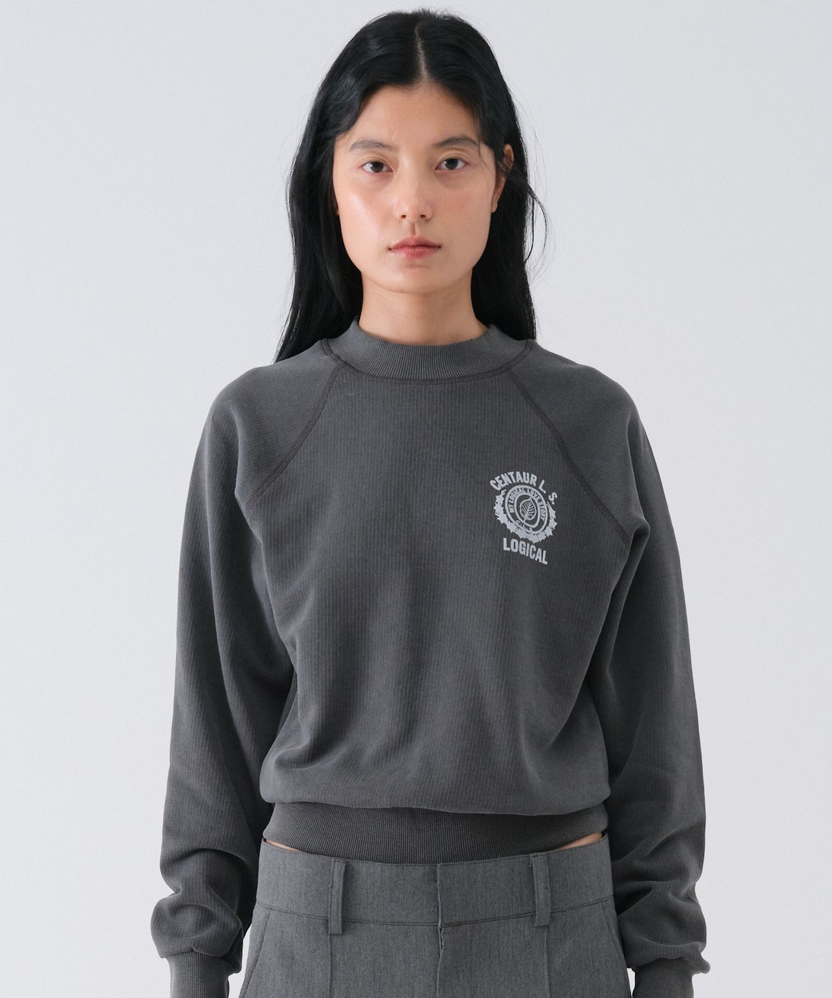센토르(CENTAUR.KR) VINTAGE WASHED RAGLAN SWEATSHIRT_CHARCOAL