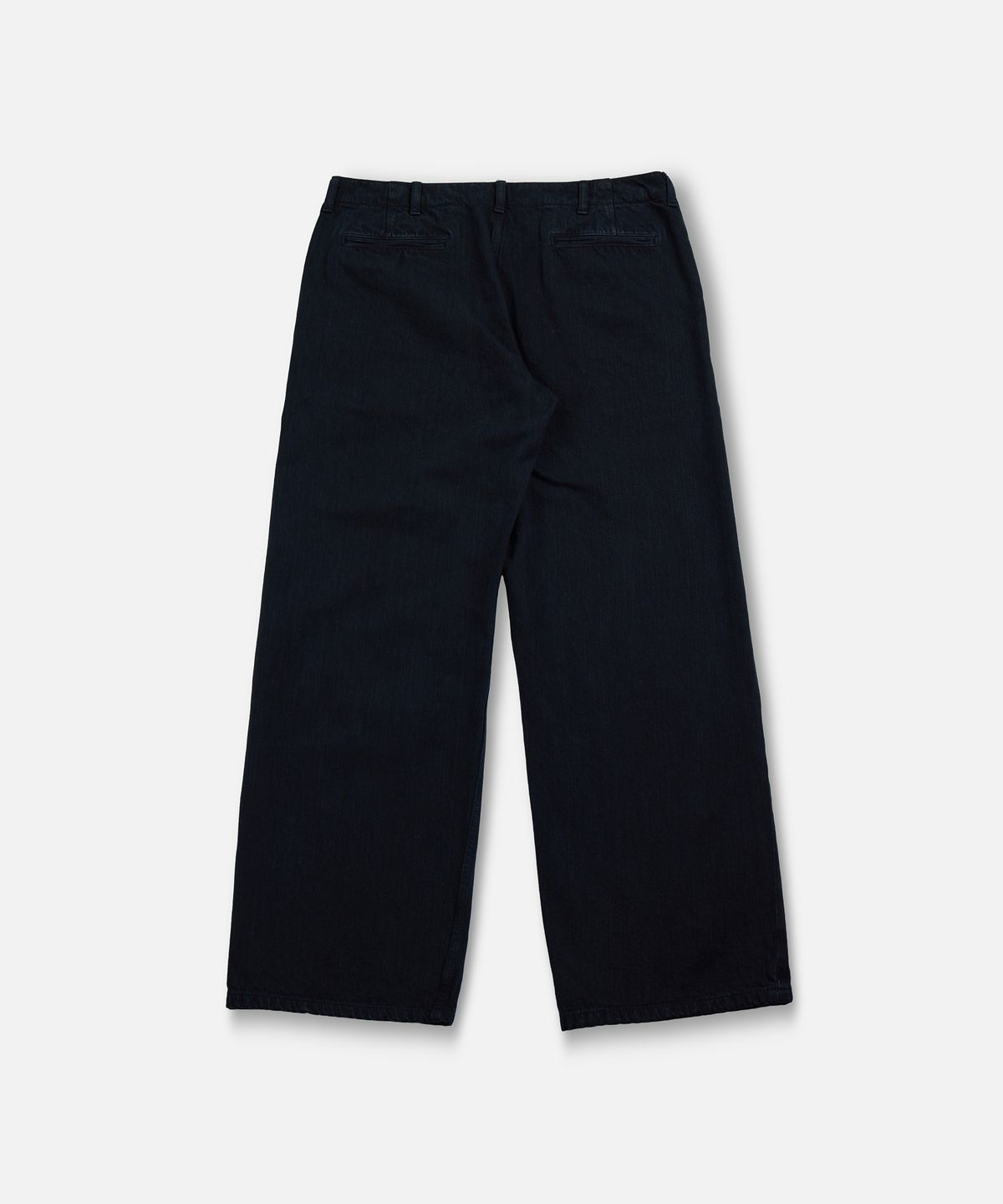 워드로브 스탠다드(WARDROBE STANDARD) SELVEDGE DENIM OFFICER PANTS BLACK (LONG)